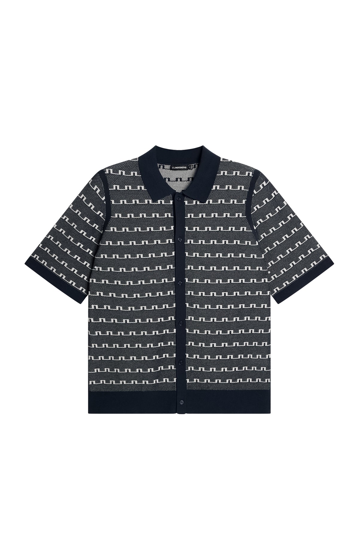 J.Lindeberg Piké Rolando Logo Jacquard