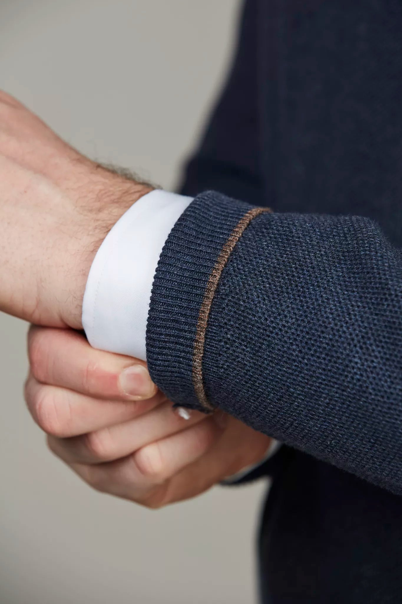 Hansen & Jacob Tröja Half Zip Structure Knit