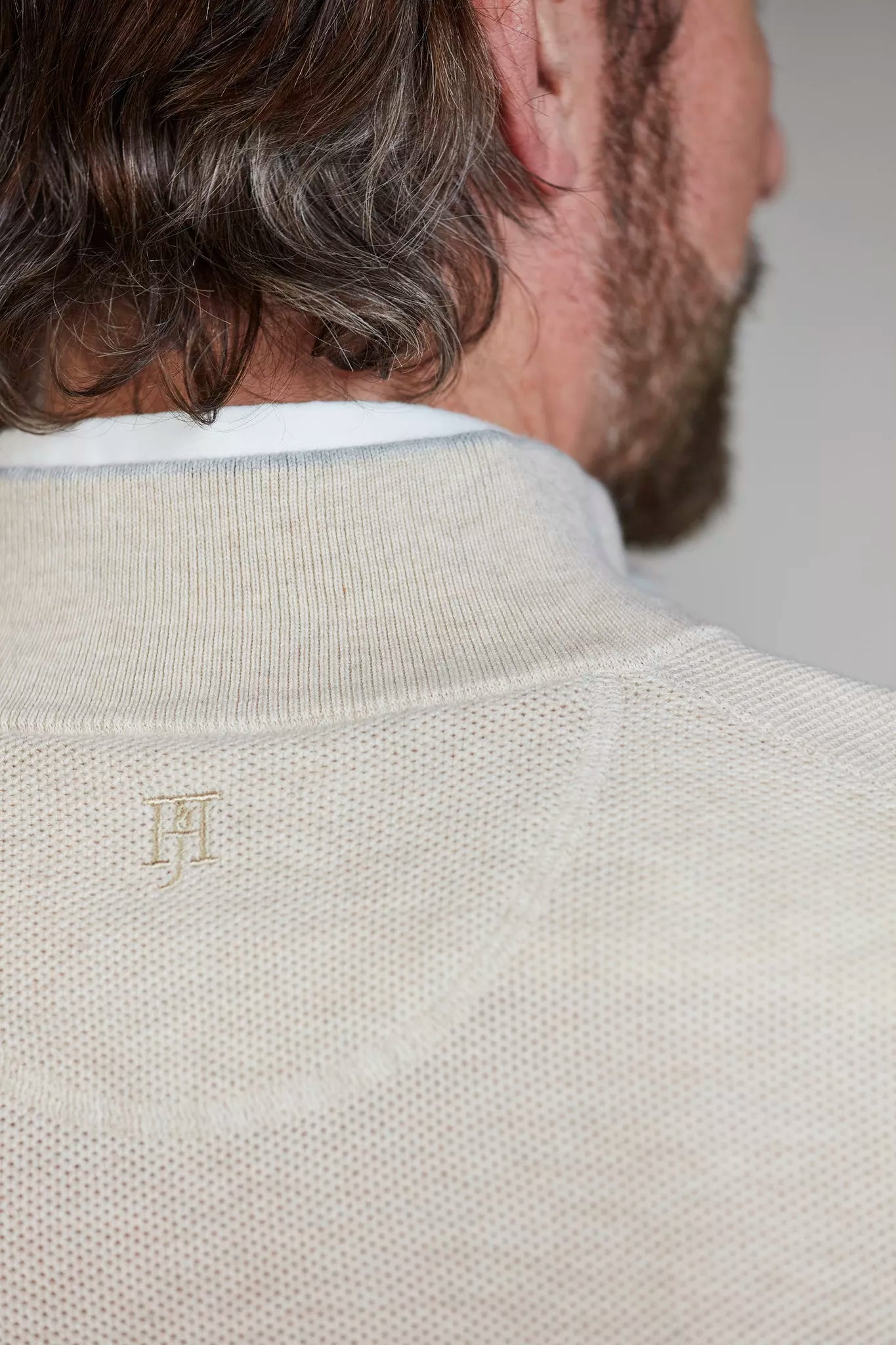 Hansen & Jacob Tröja Half Zip Structure Knit