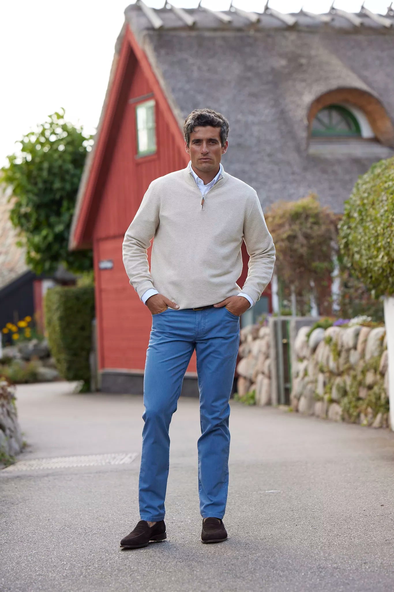 Hansen & Jacob Byxor 5-Pkt Twill Melange