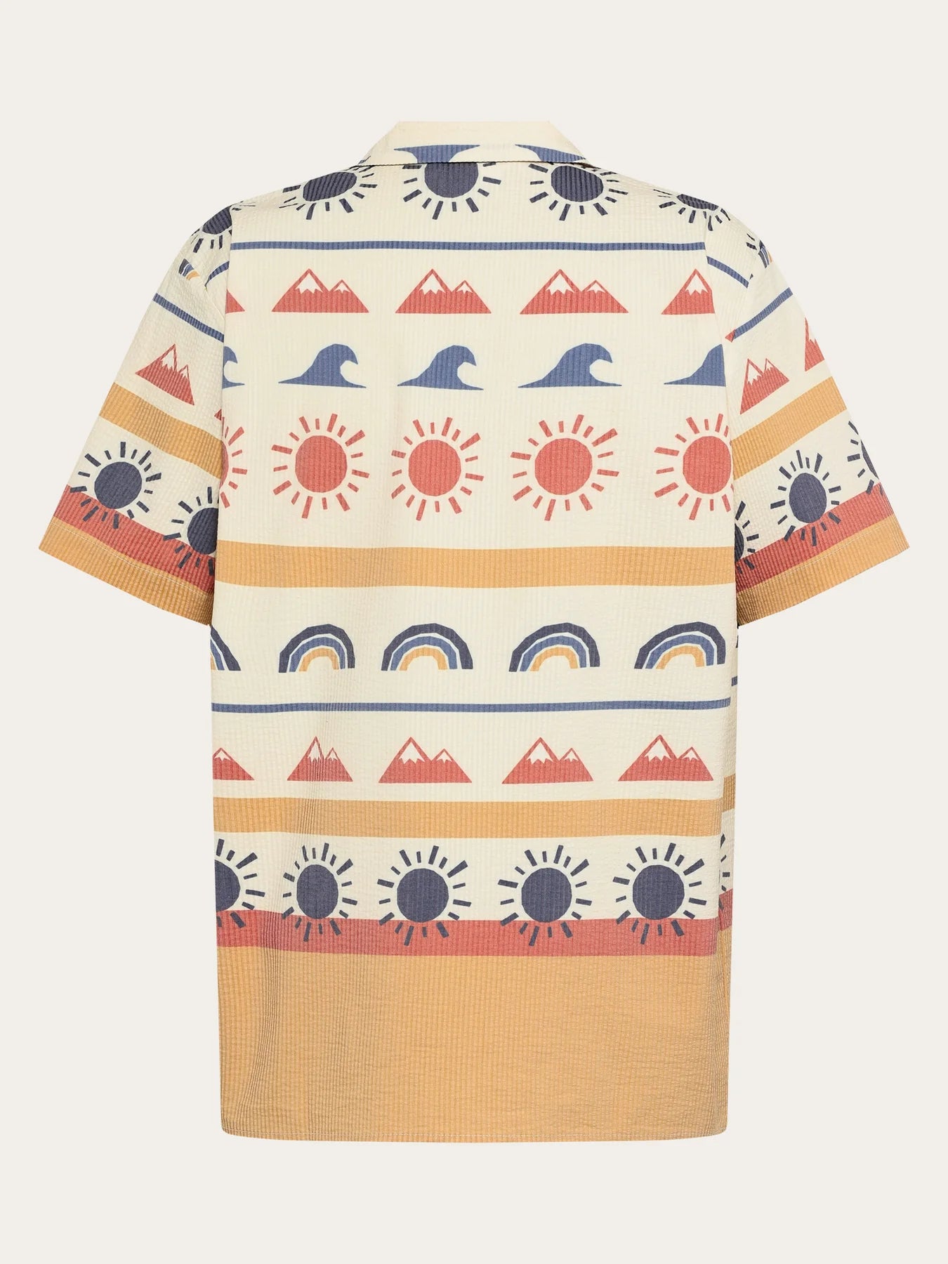 Knowledge Cotton Apparel Skjorta Box Fit SS AOP Seersucker