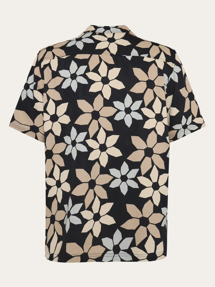 Knowledge Cotton Apparel Skjorta Wave Relaxed Tencel Print ss