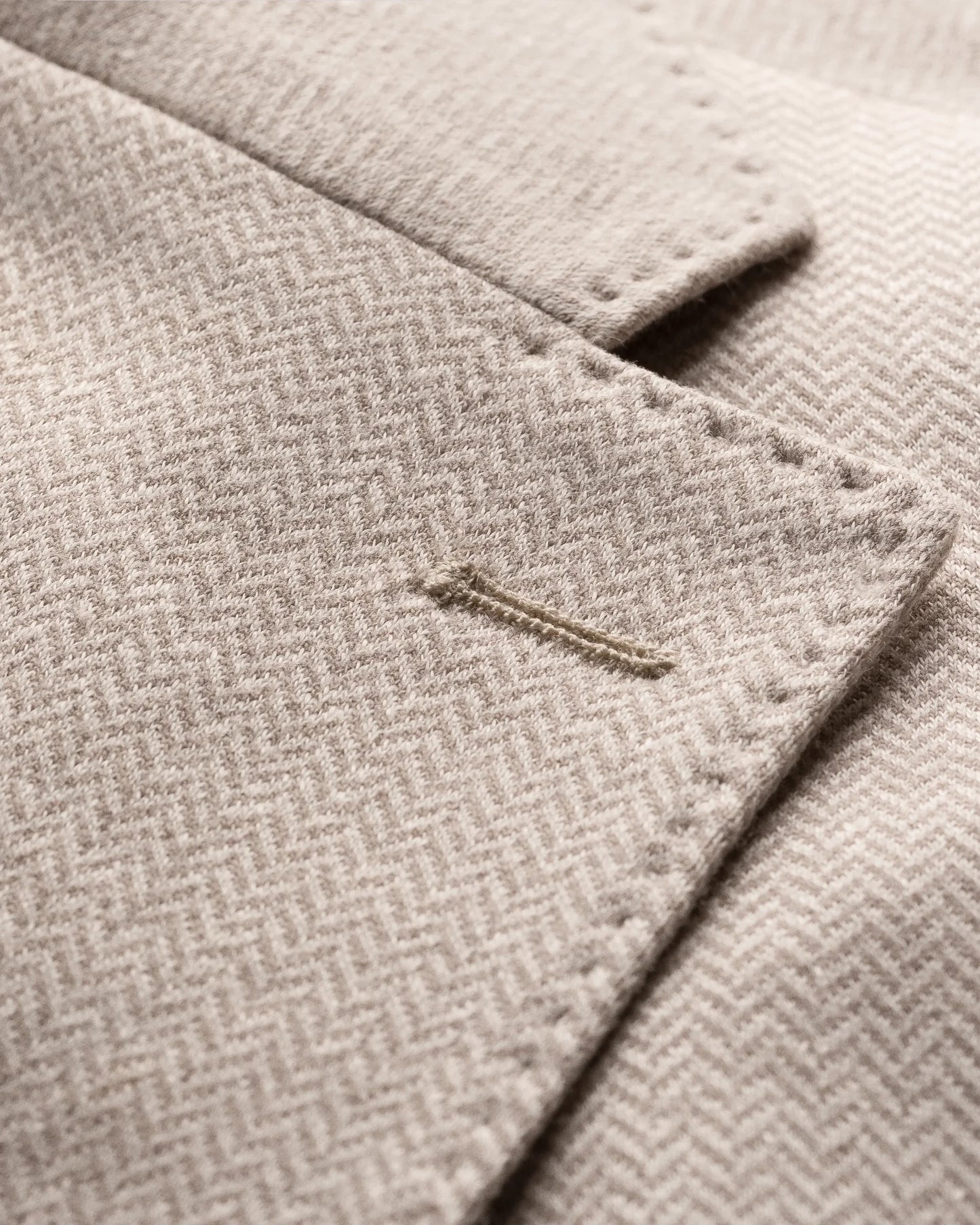 Eton Kavaj Herringbone Linen Jersey Soft