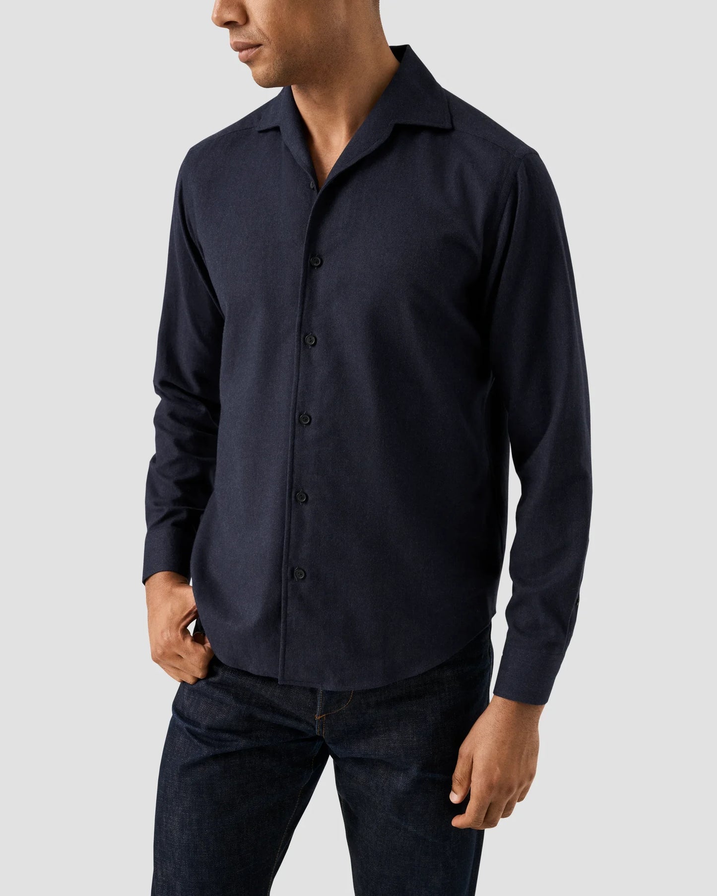 Eton Skjorta Solid Flannel