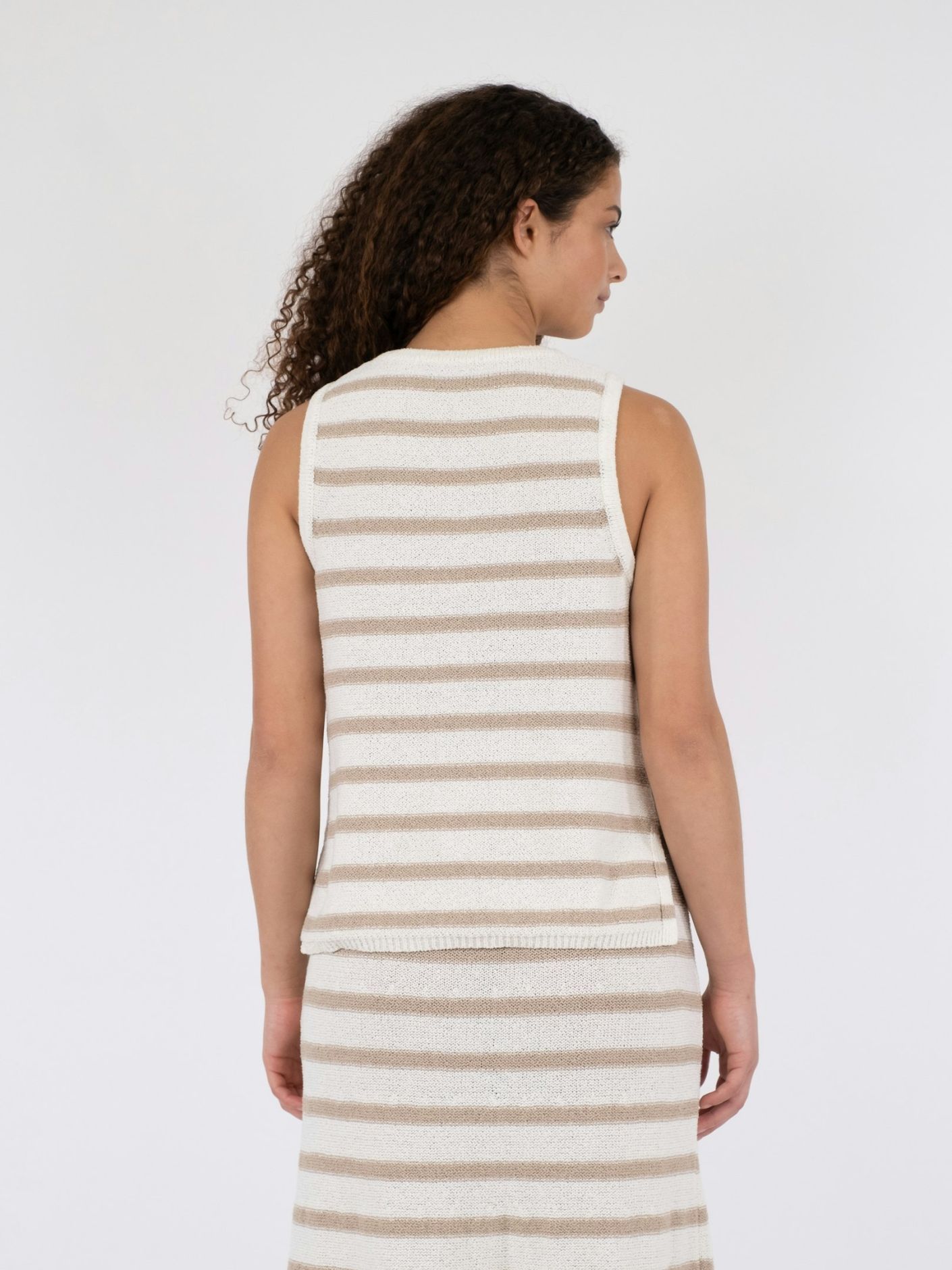 Neo Noir Topp Chira Boucle Knit Stripe