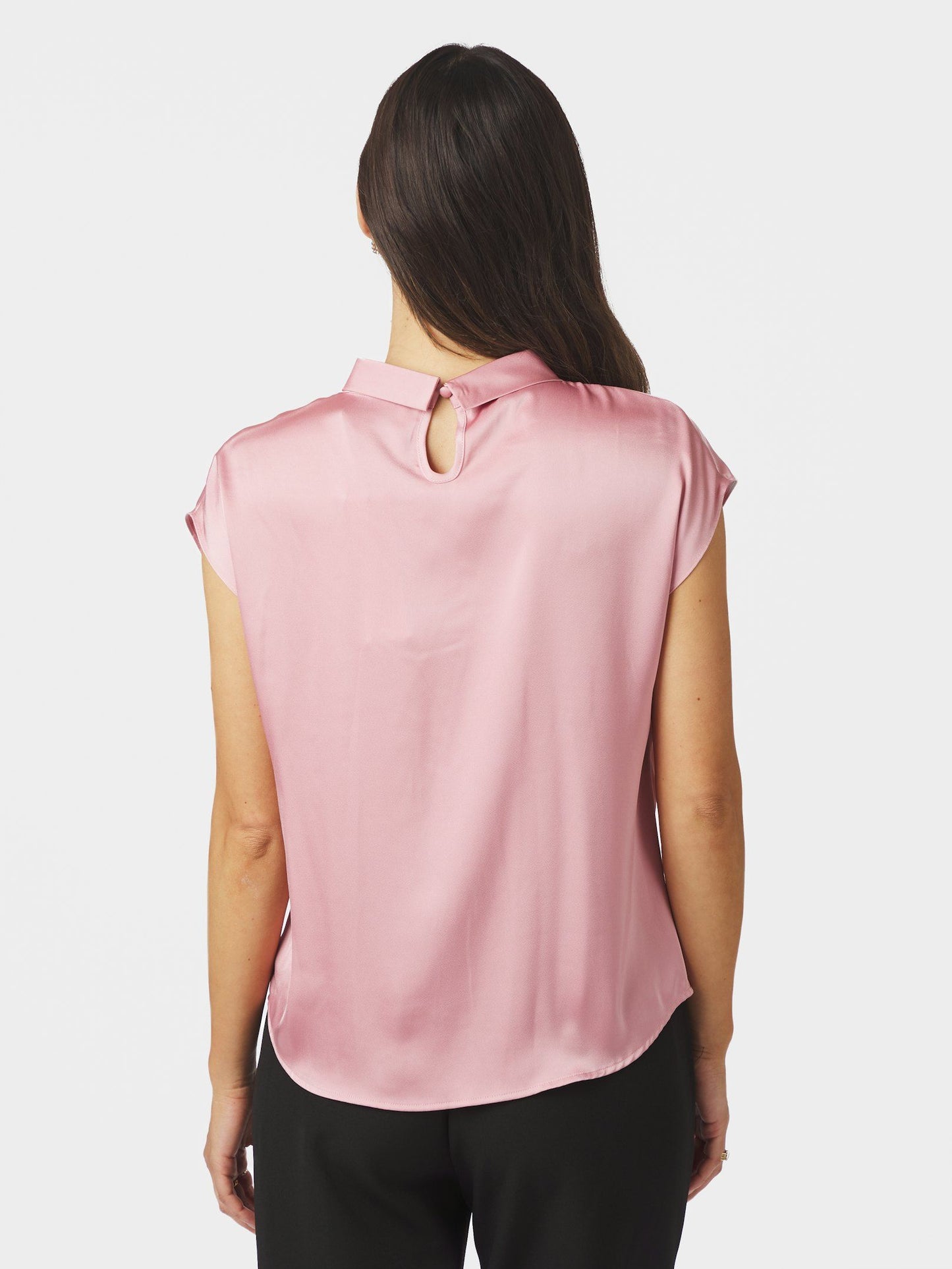 Neo Noir Topp Fleur Drapy Satin