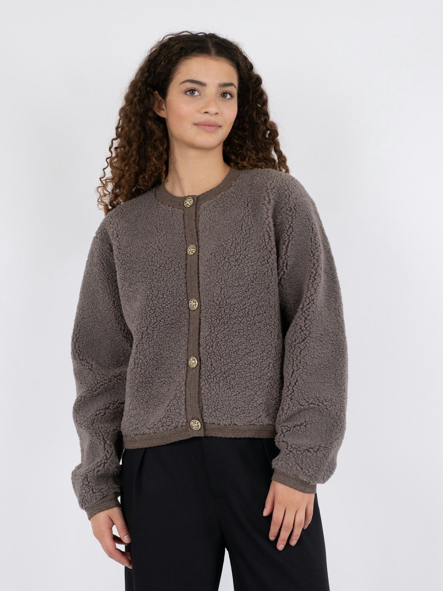 Neo Noir Kofta Limo Fluffy Knit