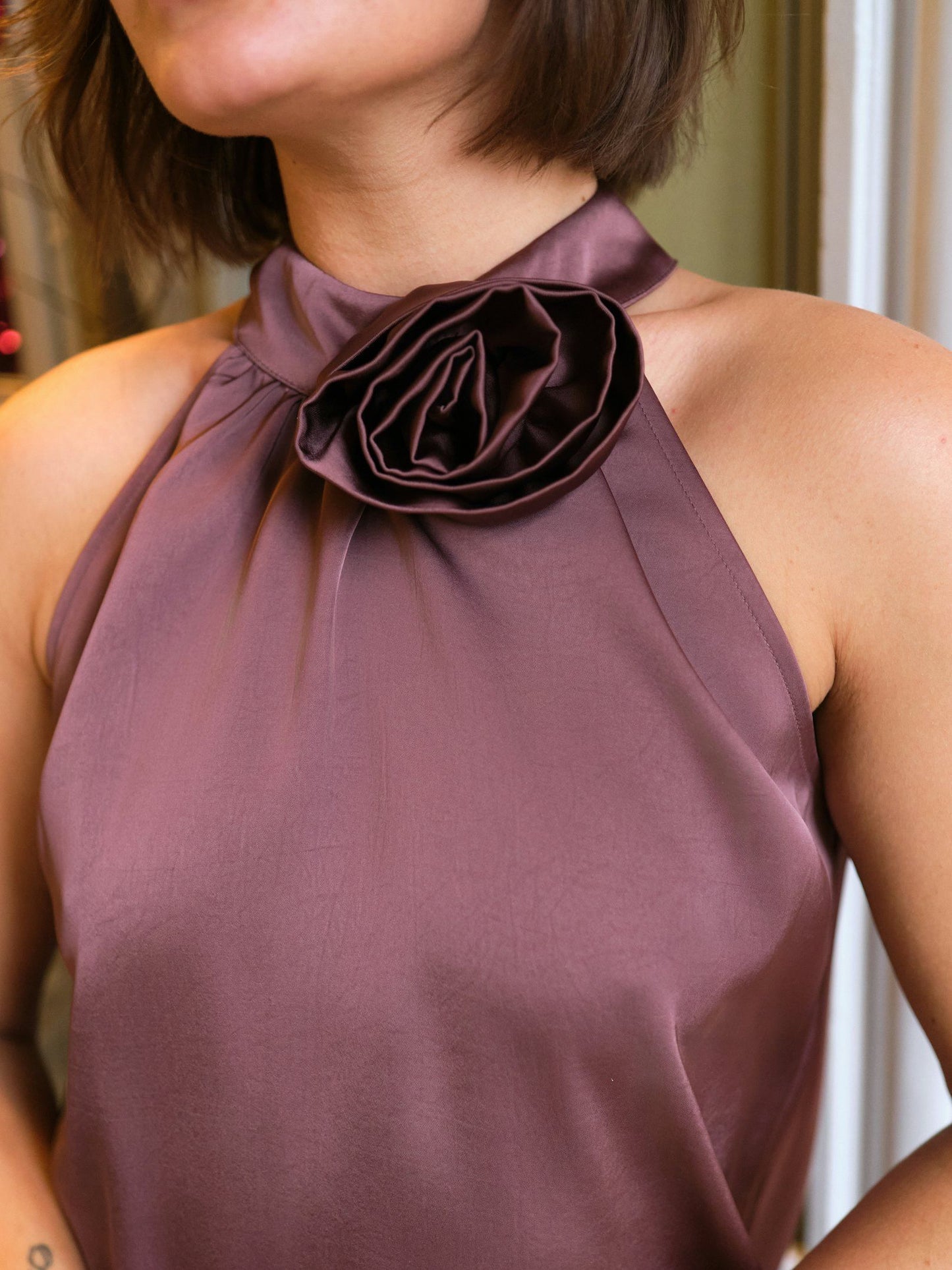 Neo Noir Topp Rosette heavy Sateen