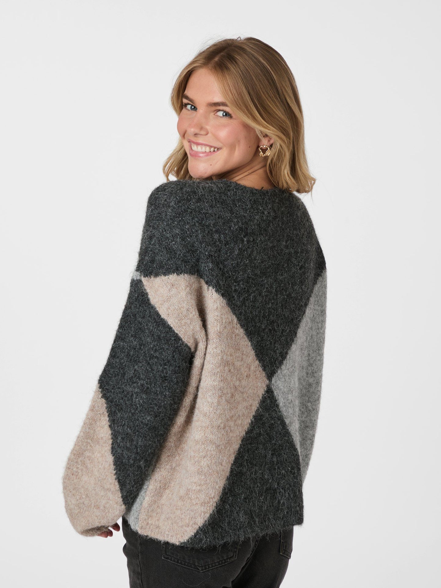 Neo Noir Tröja Inga Check Fluff Knit