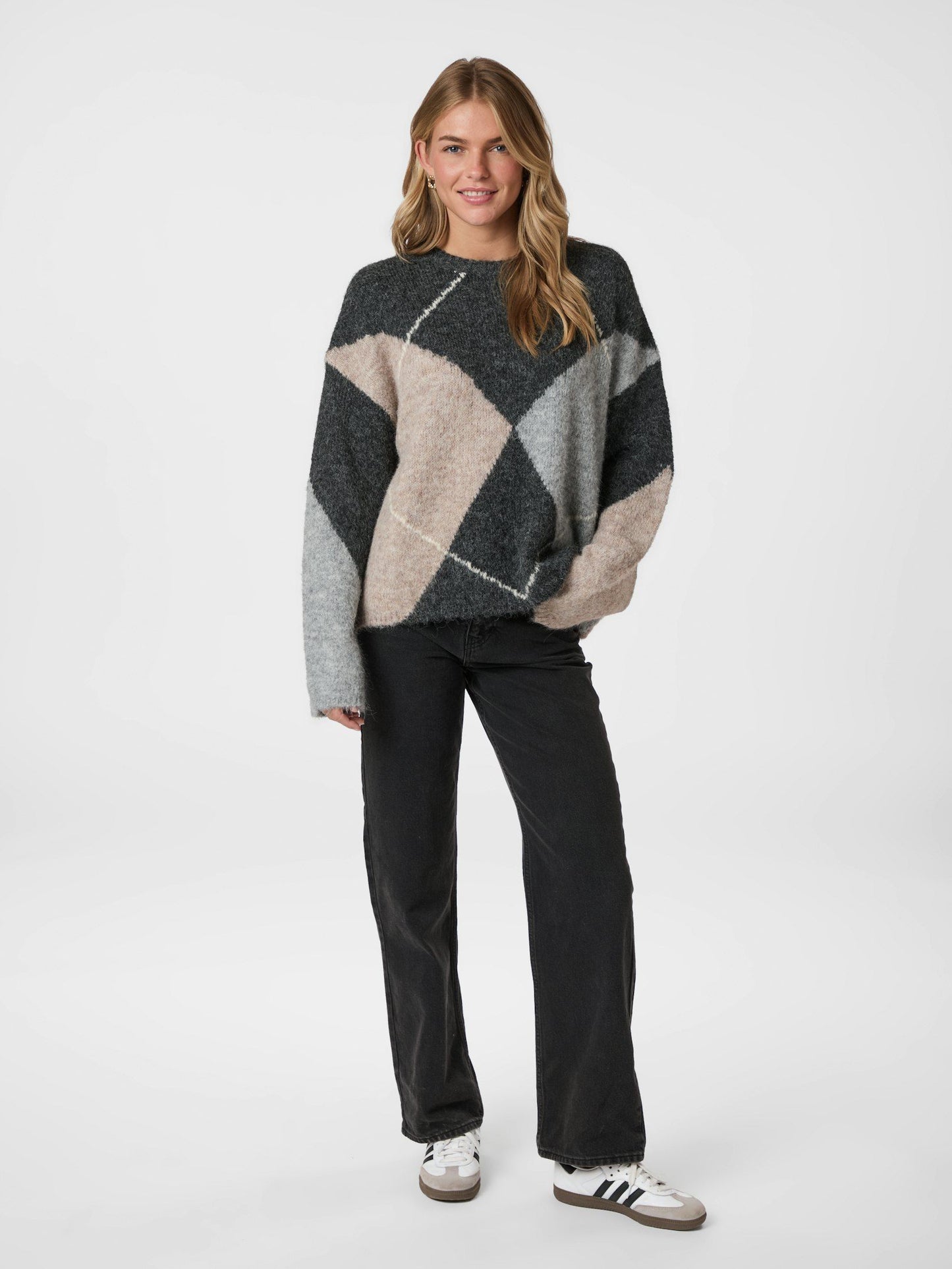 Neo Noir Tröja Inga Check Fluff Knit