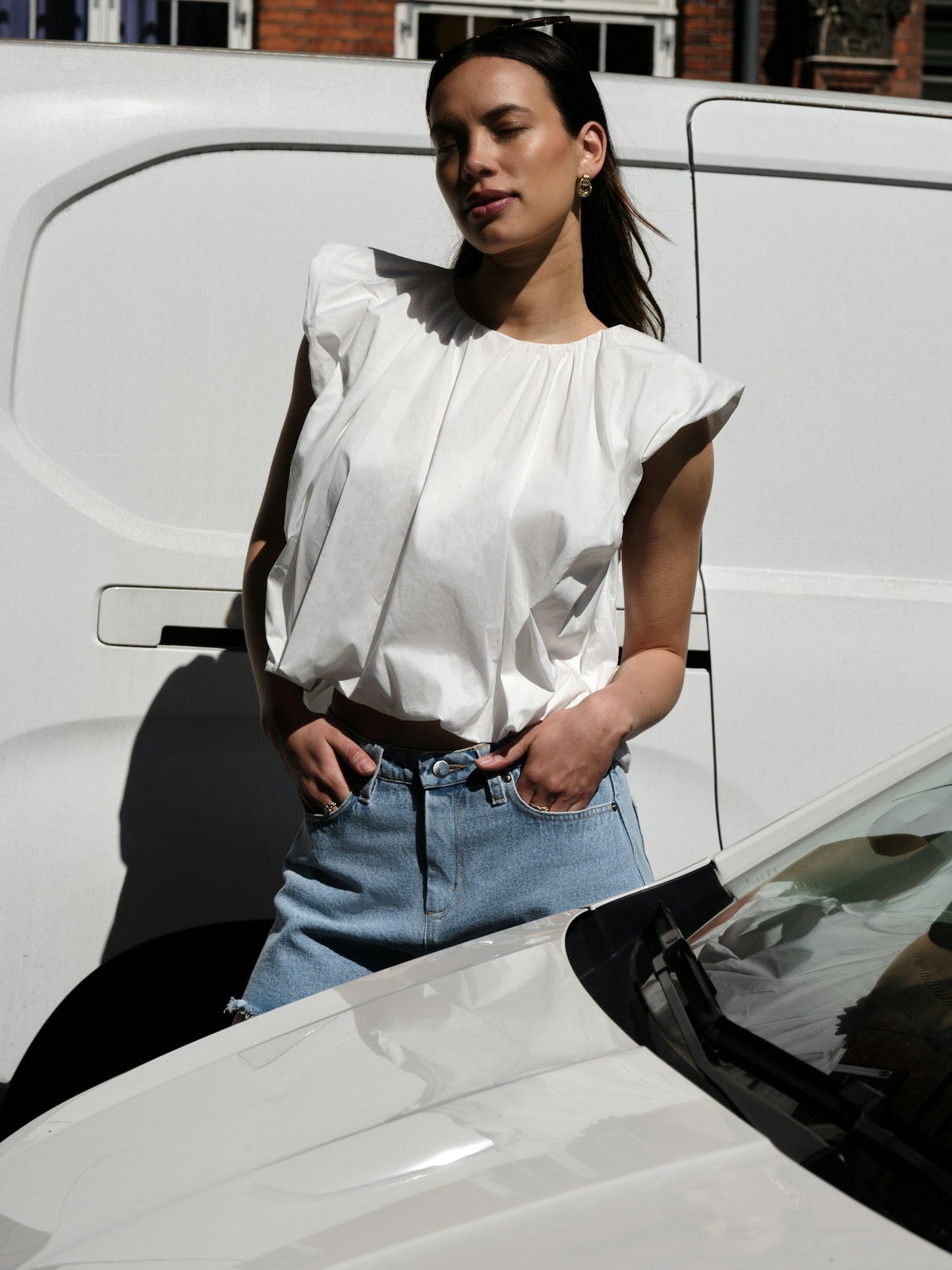 Neo Noir Topp Ivania Poplin