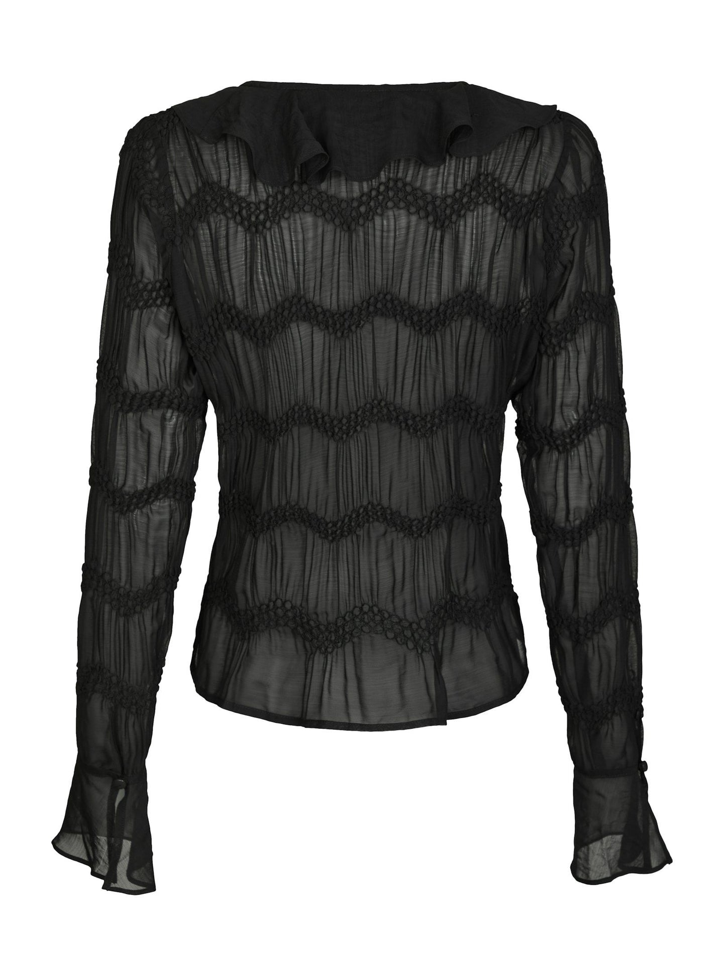 Neo Noir Blus Anika Crepe Chiffon