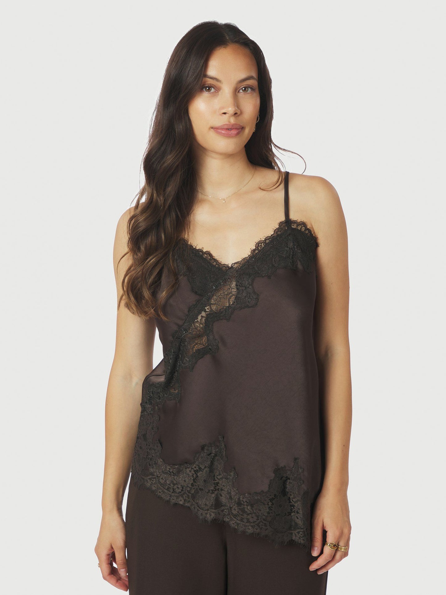 Neo Noir Topp Viole Lace