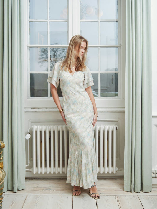 Neo Noir Klänning Celesse Print Chiffon