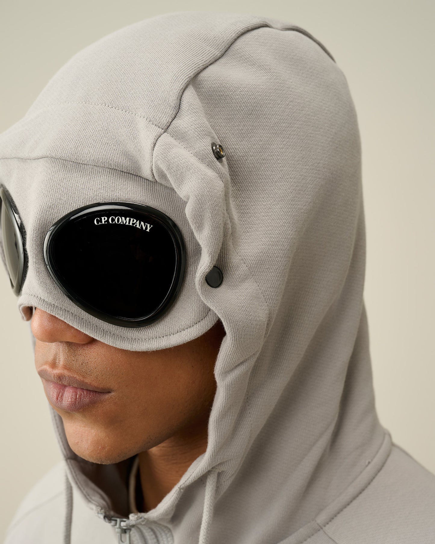 C.P. Company Diagonal Raised Fleece Goggle Zipped Hoodie