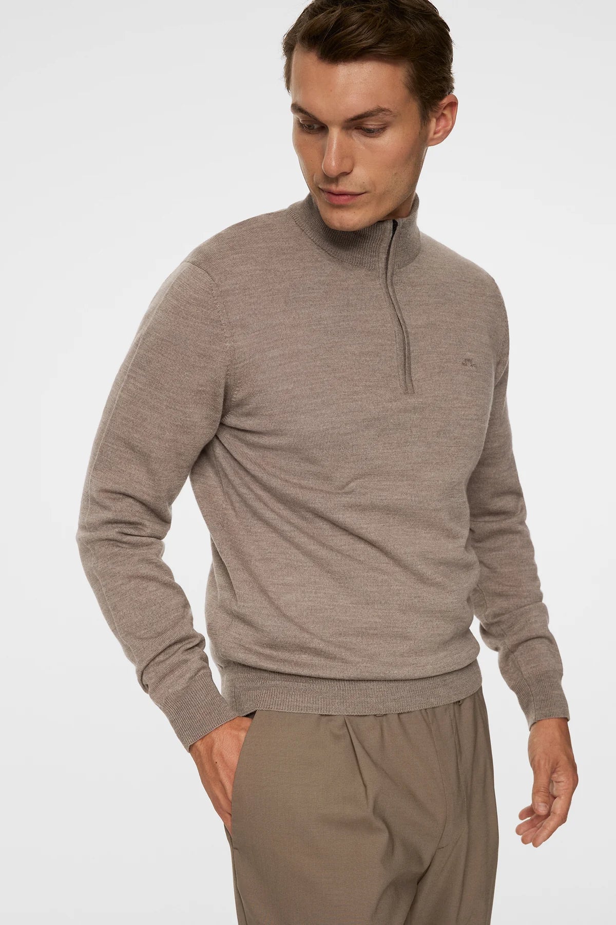 J.Lindeberg Tröja Kiyan Merino Quarter Zip