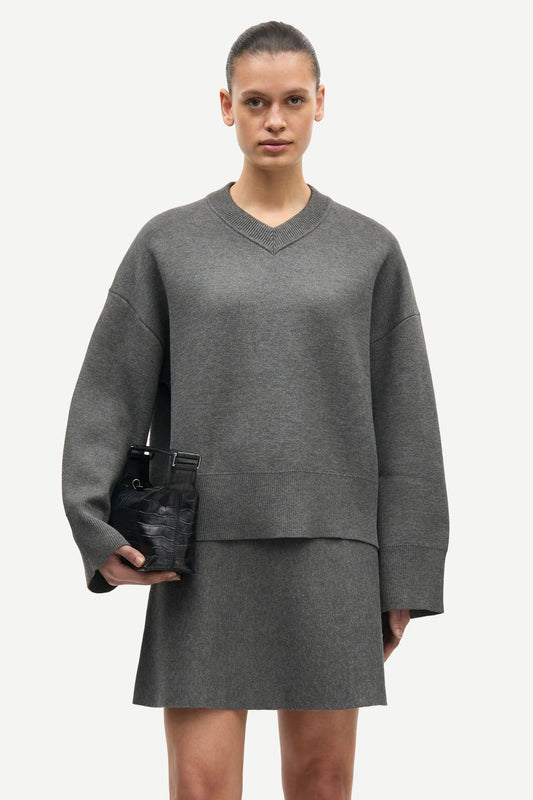 Samsøe Samsøe Tröja Salula V-Neck 15825