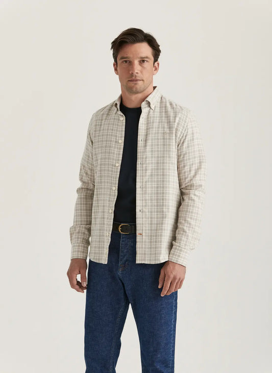 Morris Skjorta Soft Check Flannel-Slim Fit