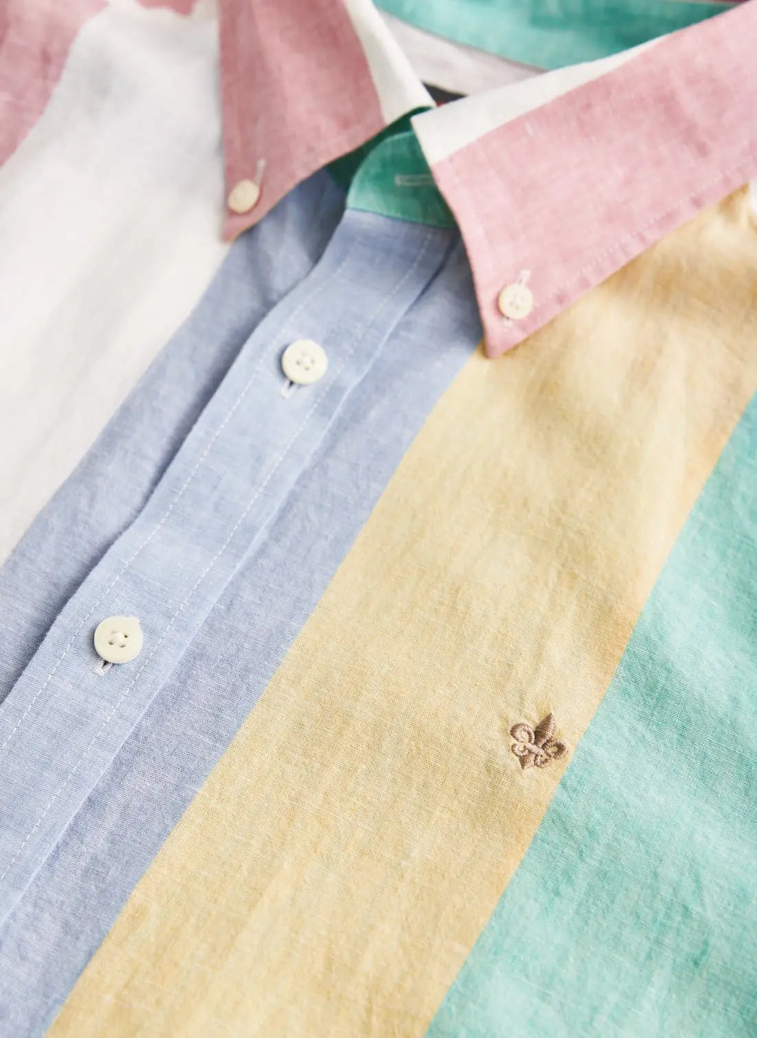Morris Skjorta Happy Linen Stripe -Classic Fit