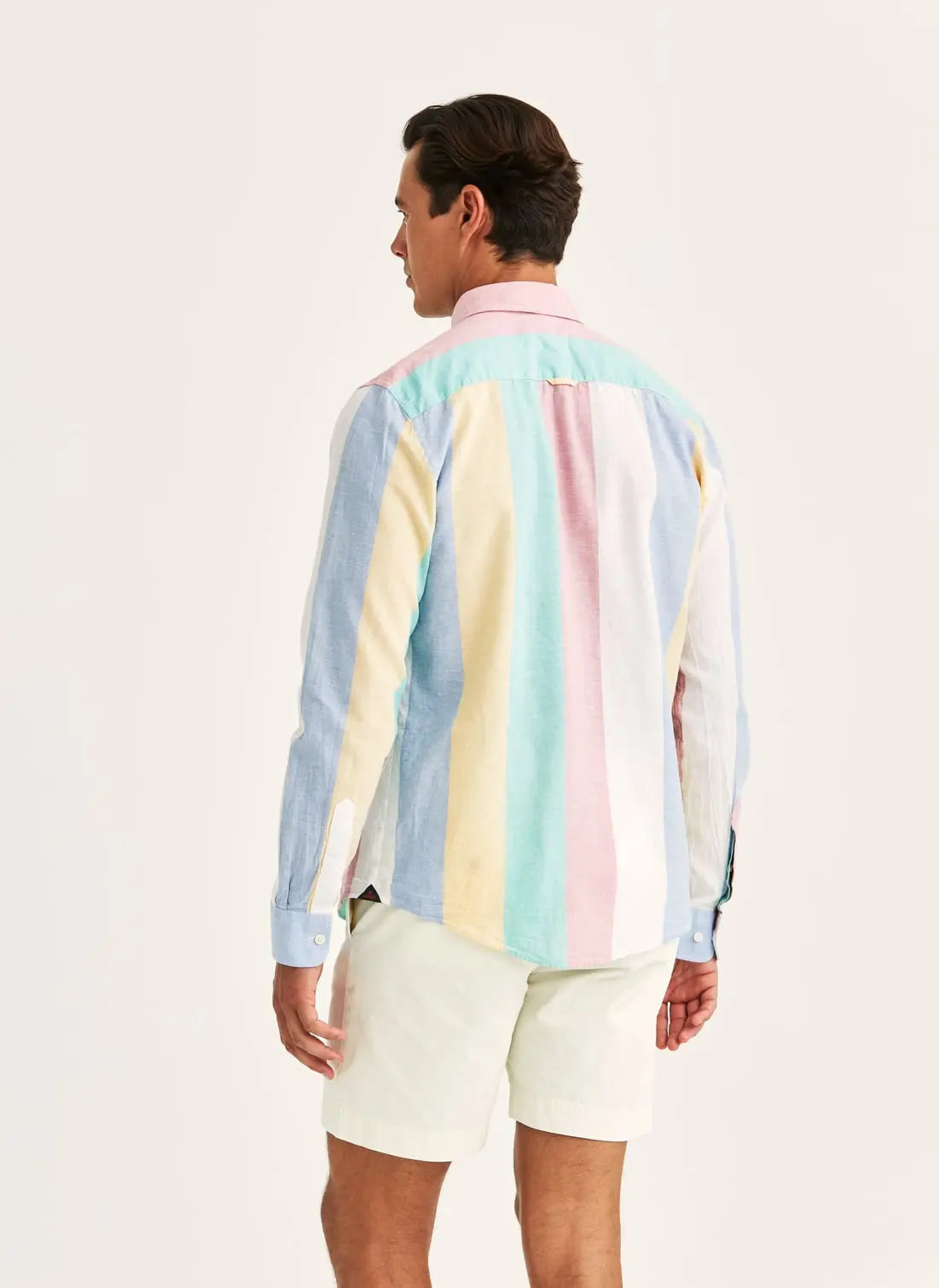 Morris Skjorta Happy Linen Stripe -Classic Fit