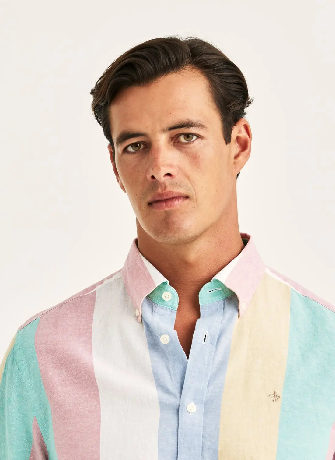 Morris Skjorta Happy Linen Stripe -Classic Fit