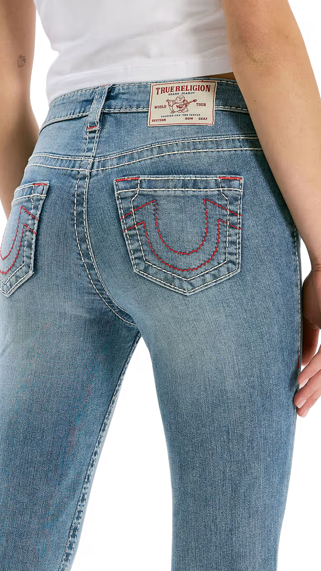 True Religion Jeans Becca Mid Rise Bootcut Big T