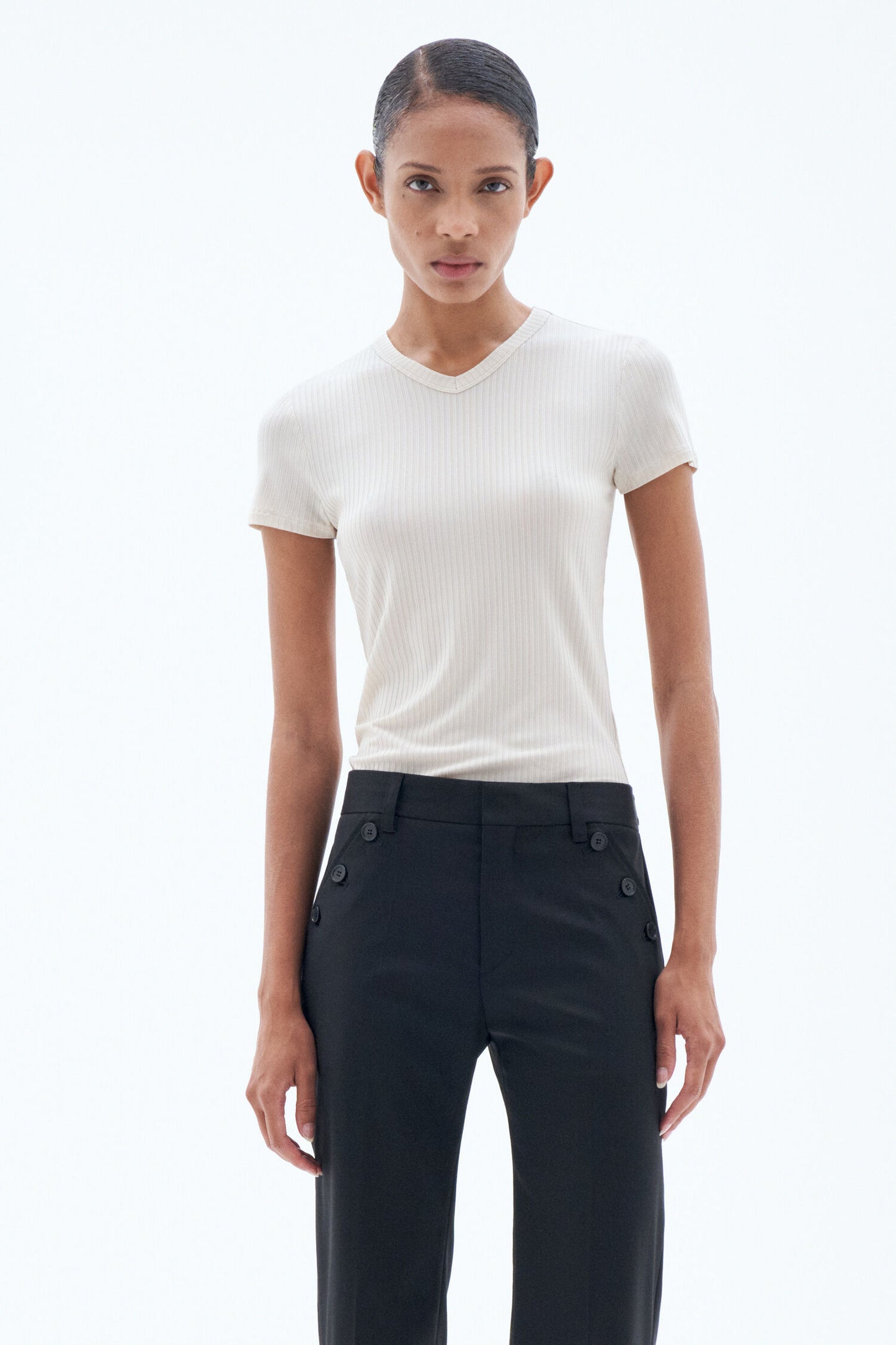 Filippa K T-shirt High V Neck