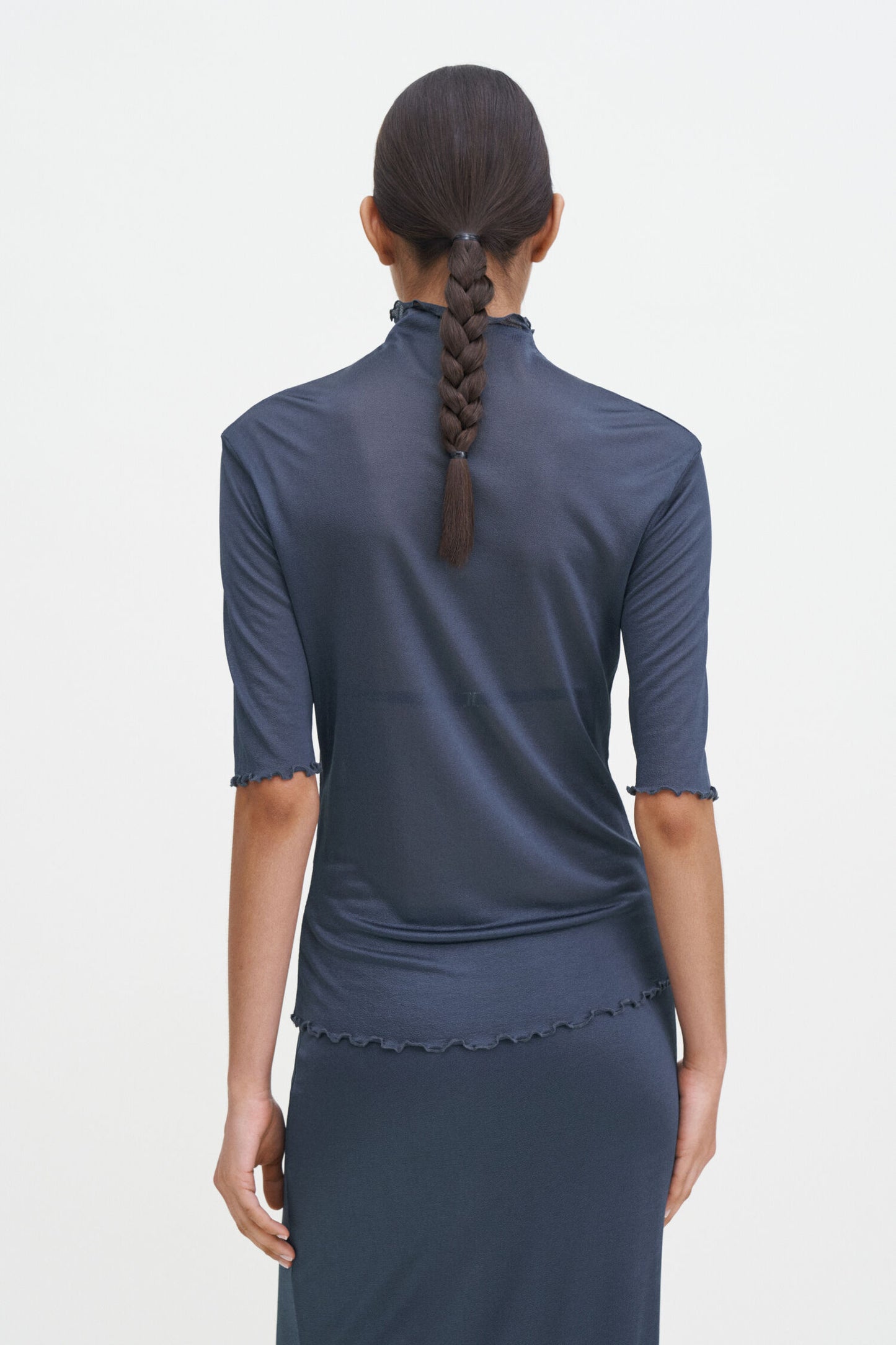 Filippa K Topp Mock Neck Frill