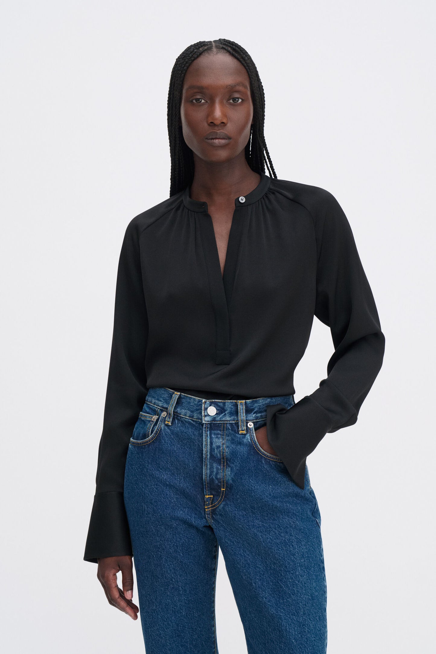 Filippa K Blus Gathered Raglan