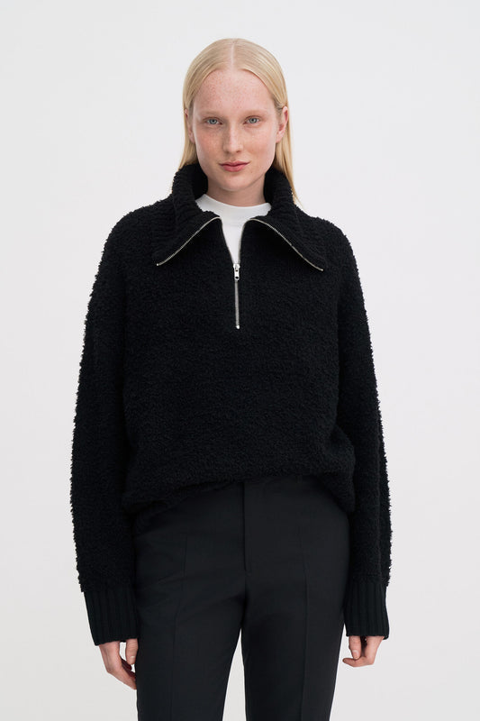 Filippa K Tröja Fluffy Half Zip
