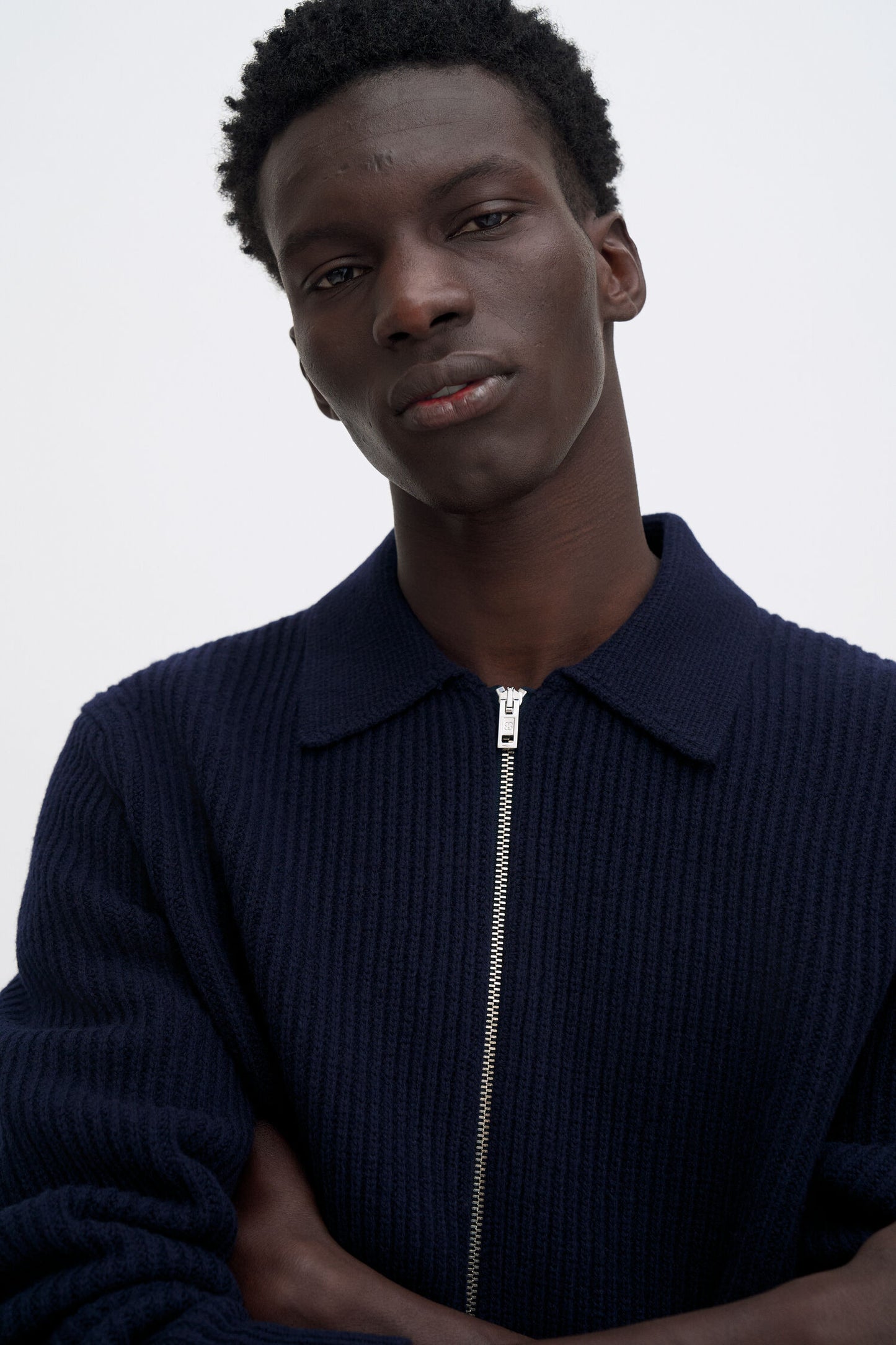 Filippa K Cardigan Ribbed Wool Zip