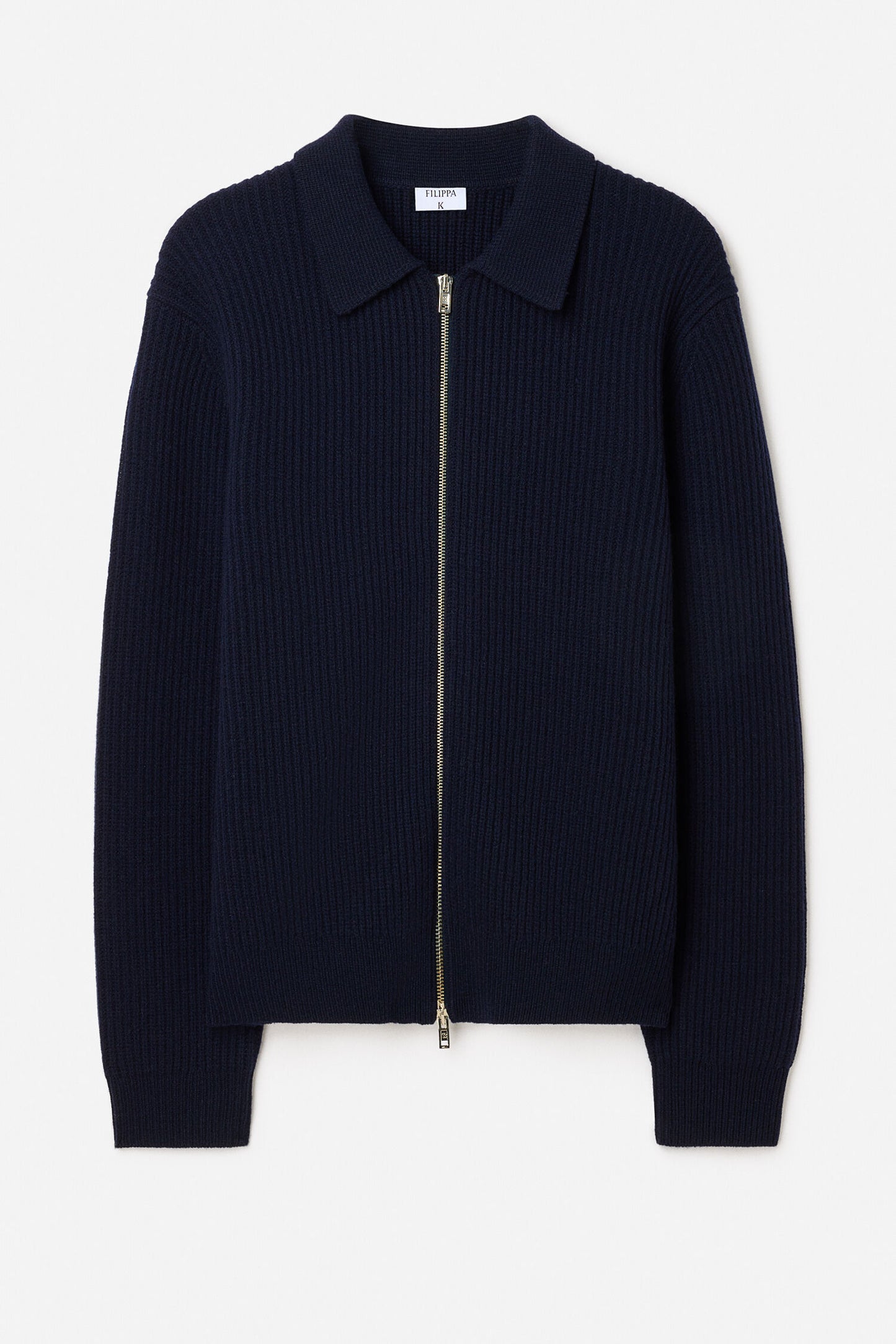 Filippa K Cardigan Ribbed Wool Zip