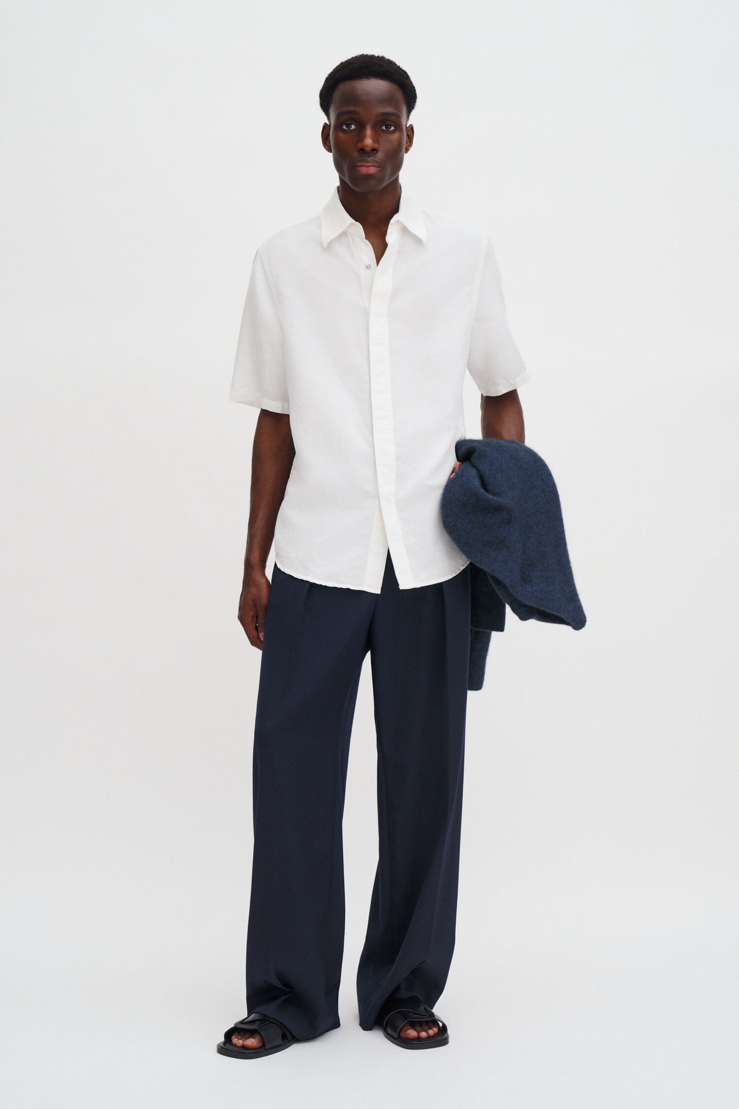 Filippa K Skjorta Cotton Linen Short Sleeve