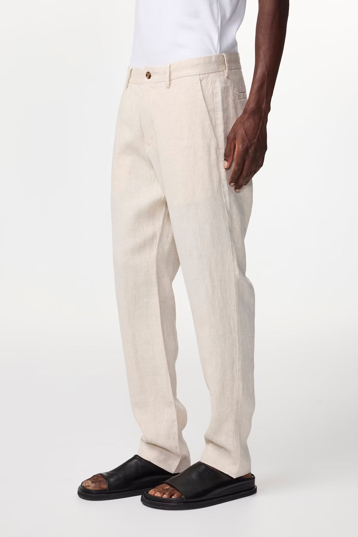 NN07 Byxor Theo Linen 1454