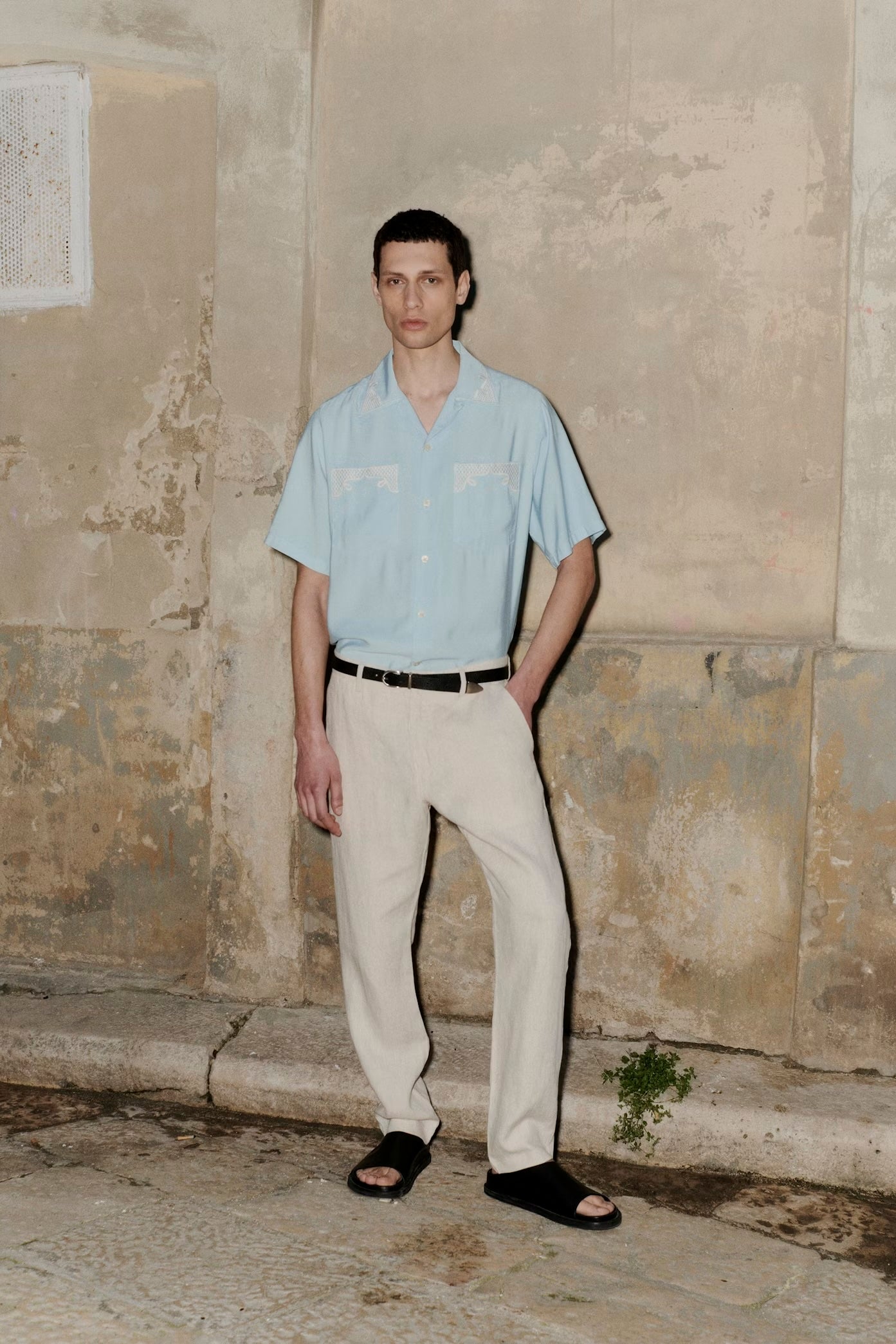 NN07 Byxor Theo Linen 1454