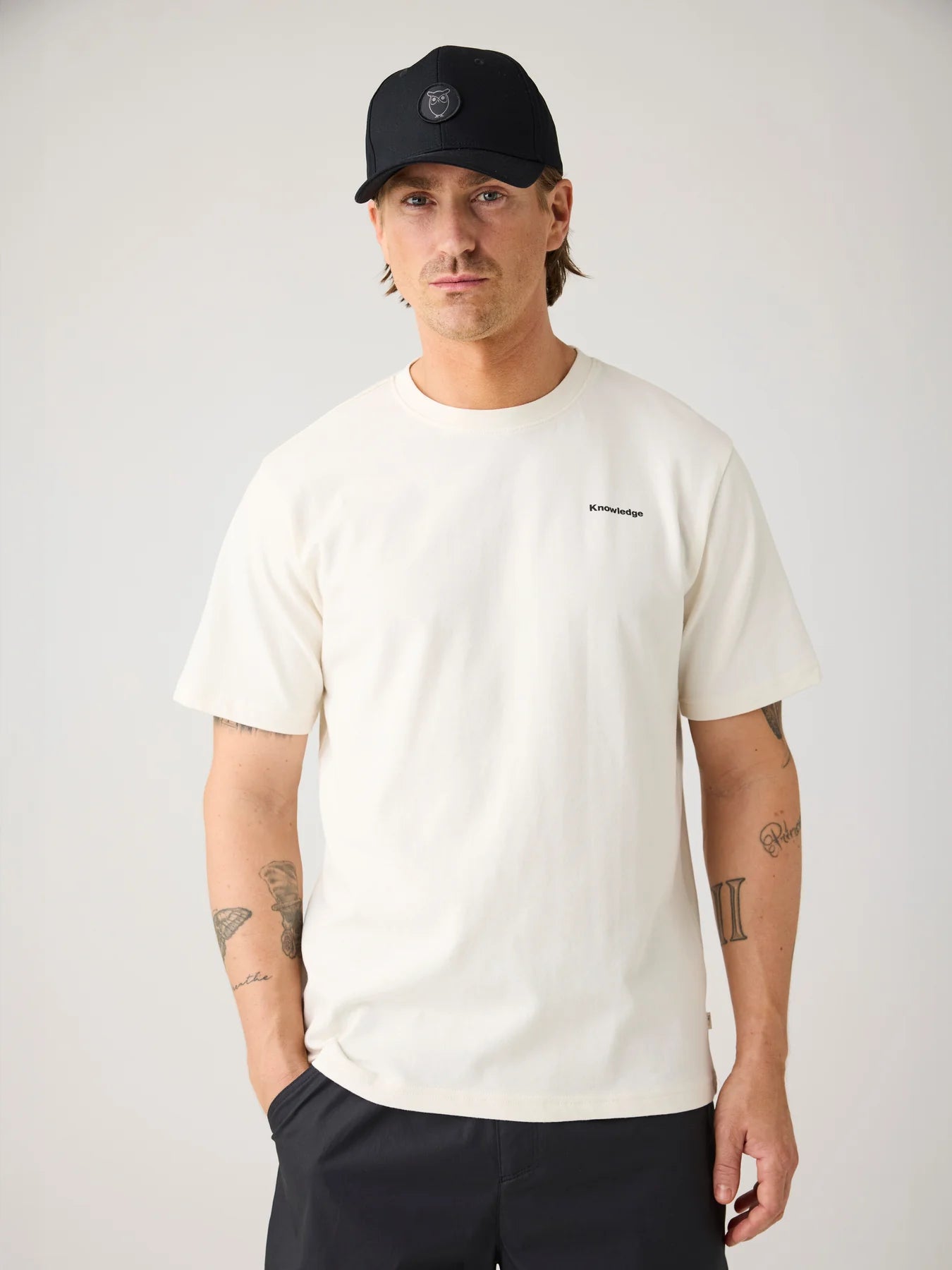 Knowledge Cotton Apparel T-shirt Regular SS Scenery Back Print