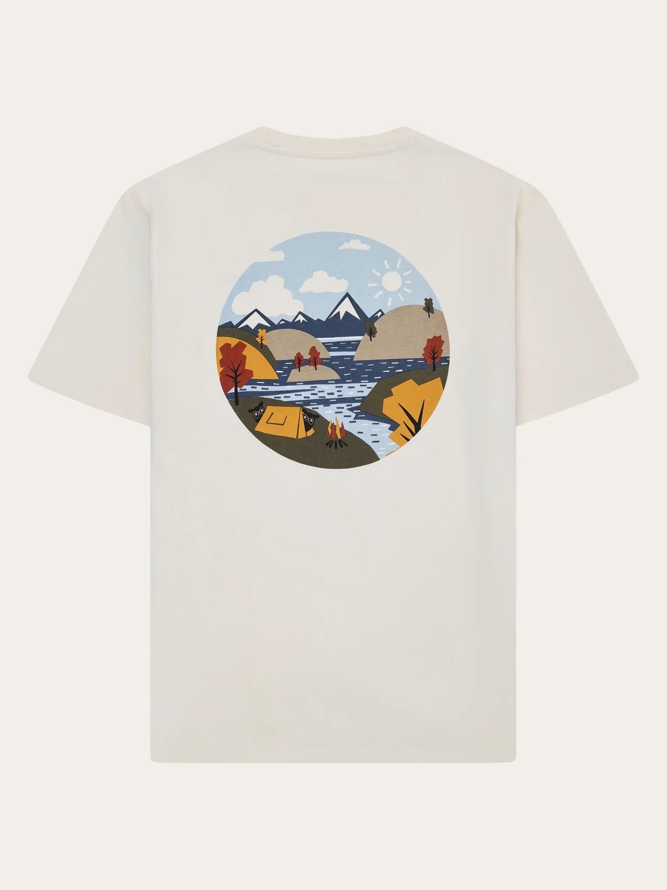 Knowledge Cotton Apparel T-shirt Regular SS Scenery Back Print