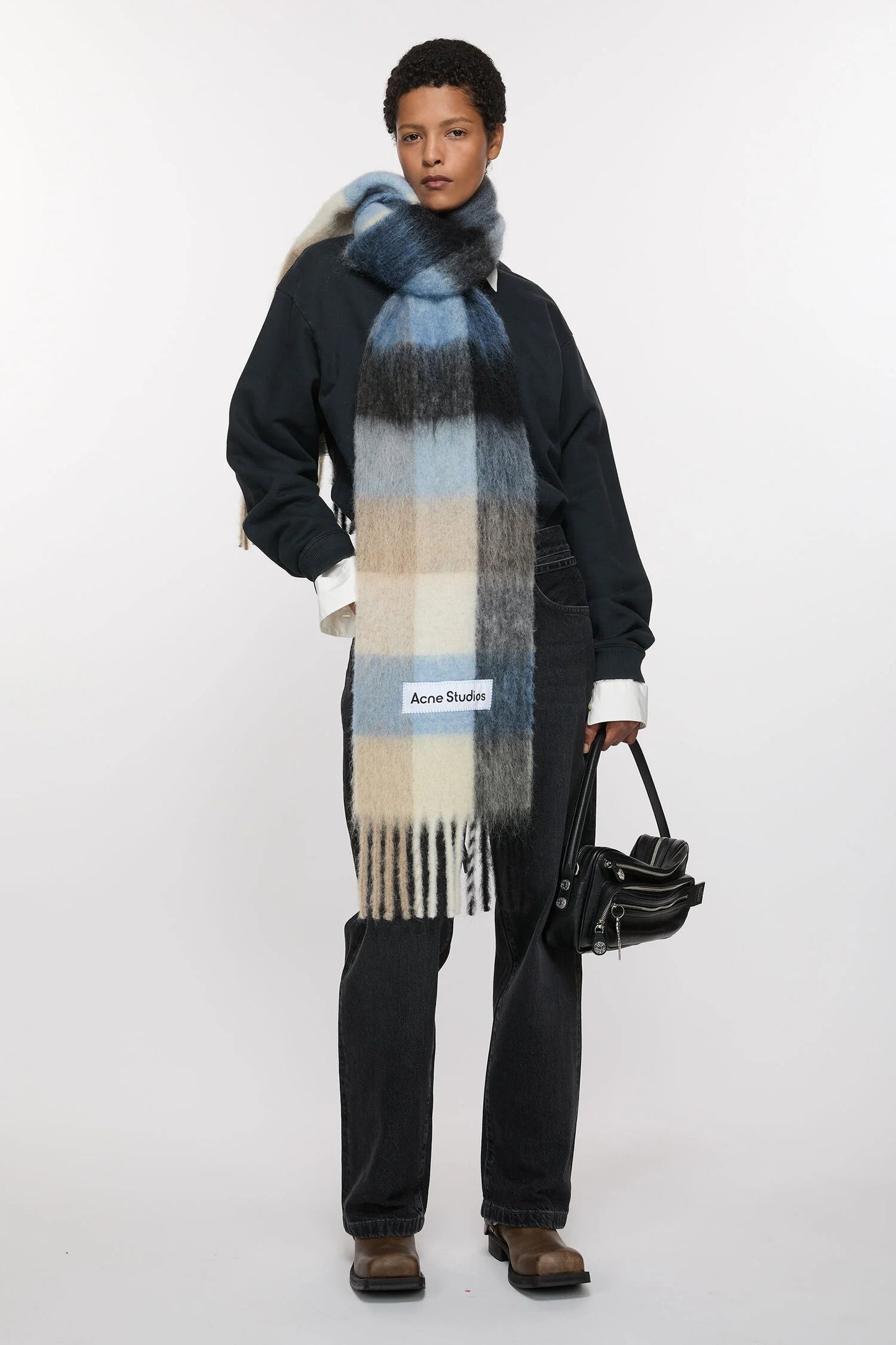 Acne Studios Halsduk Mohair Checked Scarf