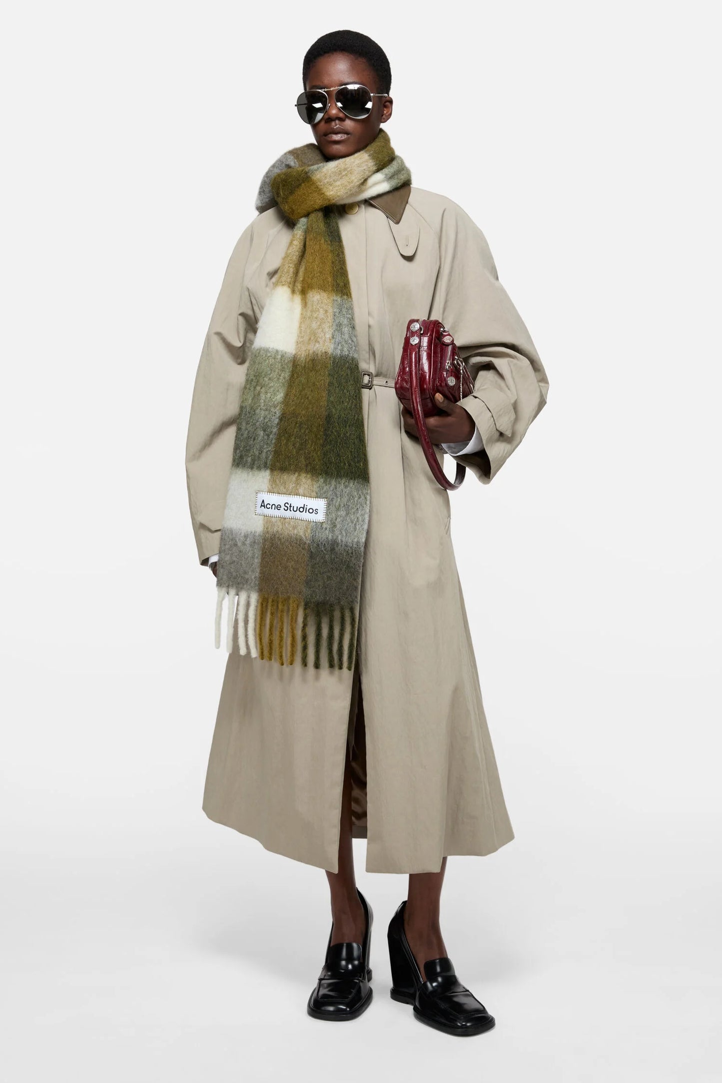 Acne Studios Halsduk Mohair Checked Scarf