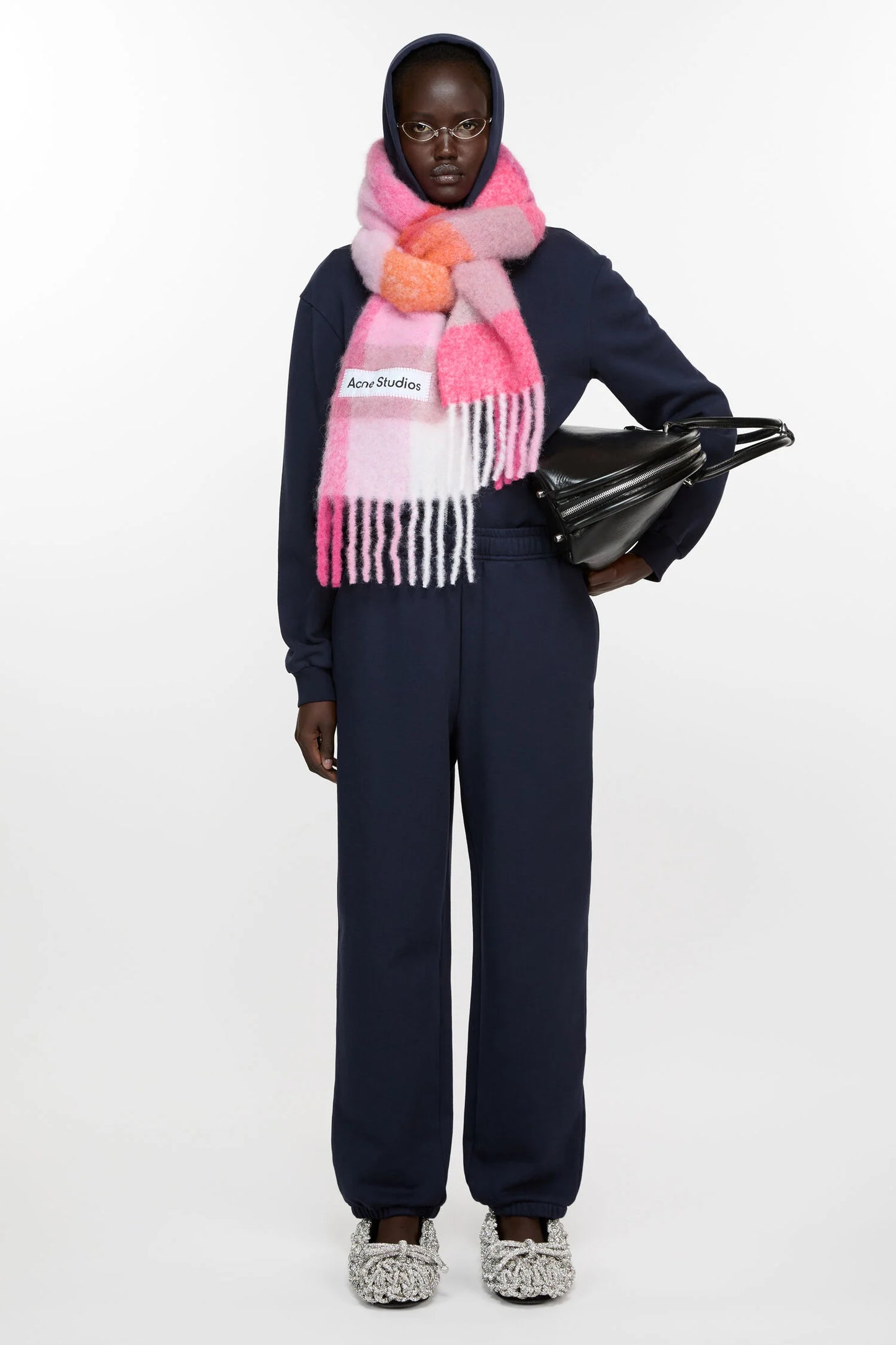 Acne Studios Halsduk Mohair Checked Scarf