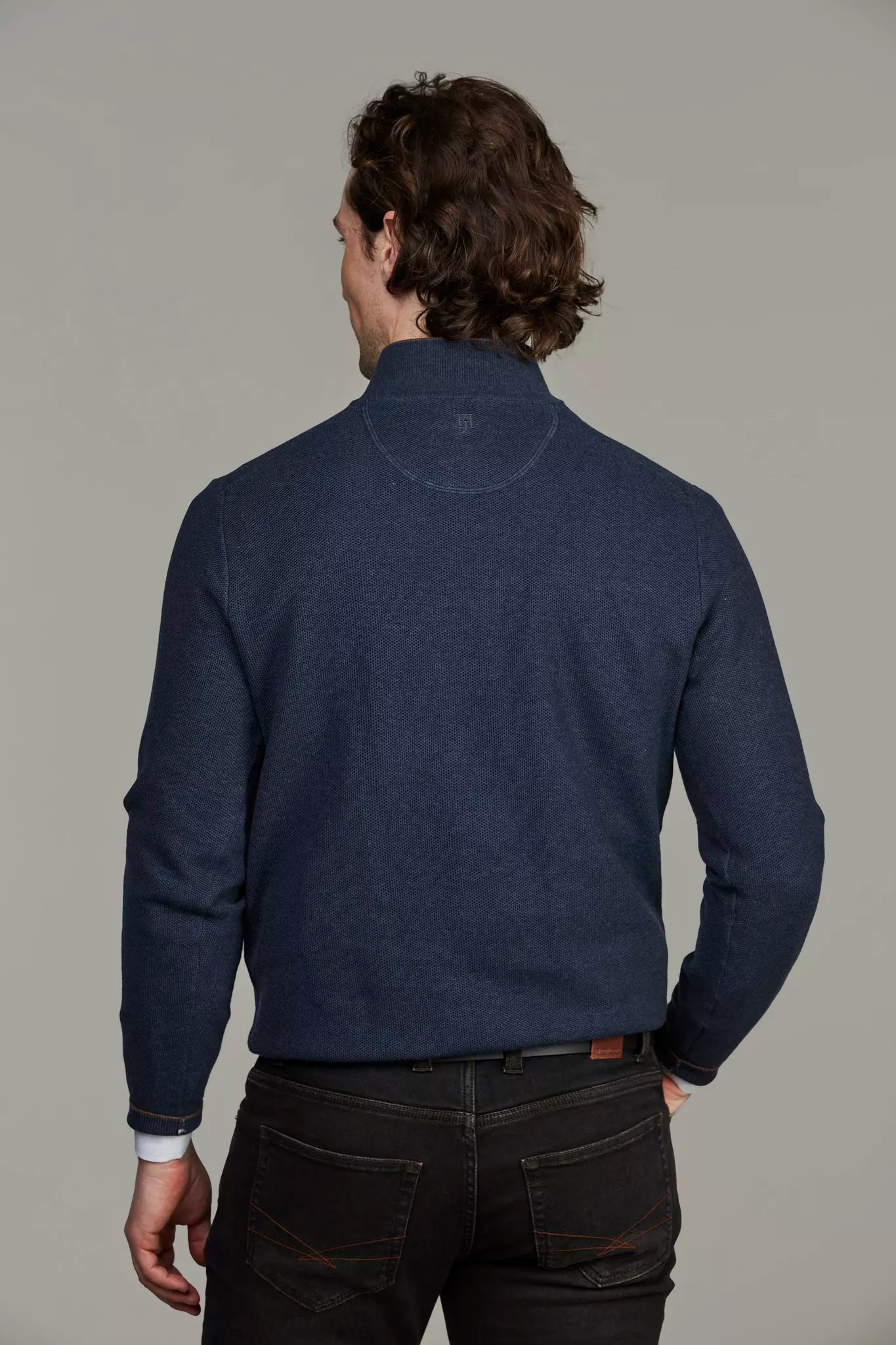 Hansen & Jacob Tröja Half Zip Structure Knit