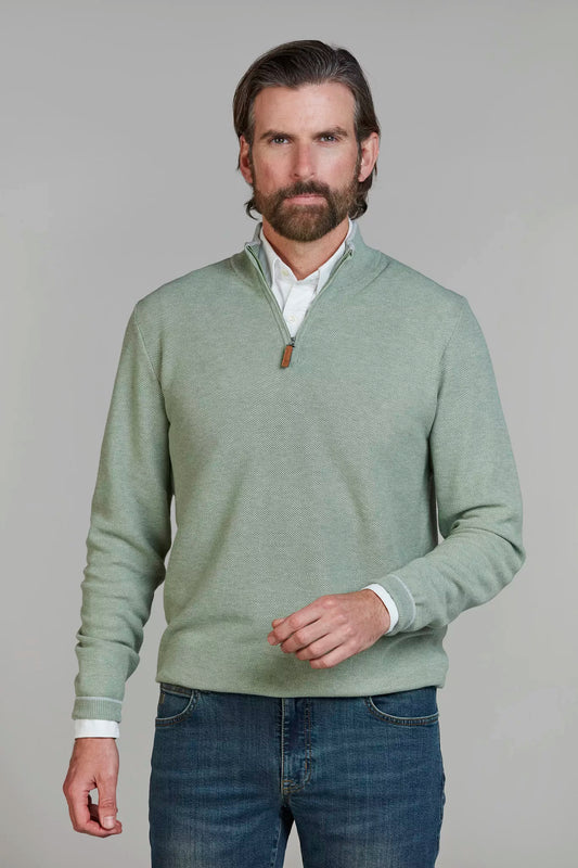 Hansen & Jacob Tröja Half Zip Structure Knit