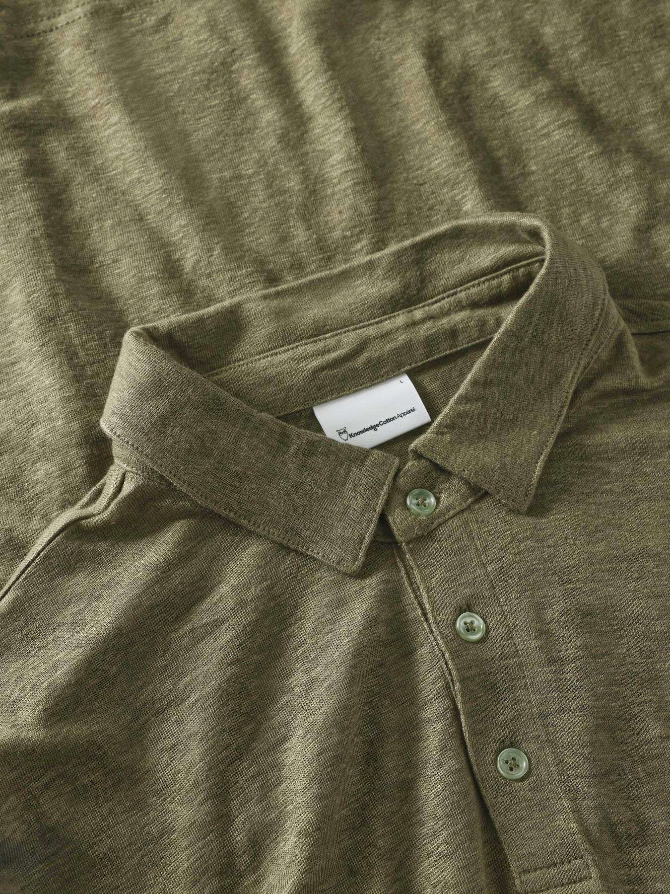 Knowledge Cotton Apparel Piké Organic Linen Polo