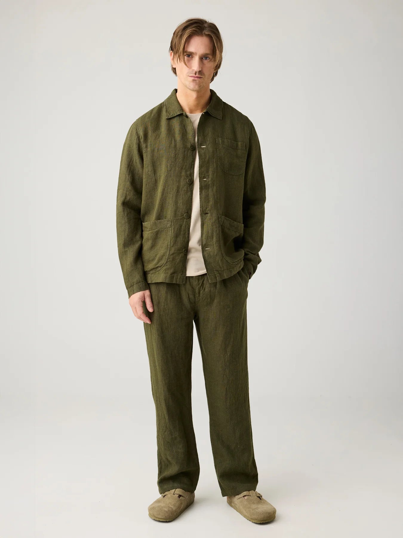 Knowledge Cotton Apparel Byxor FIG Loose Linen