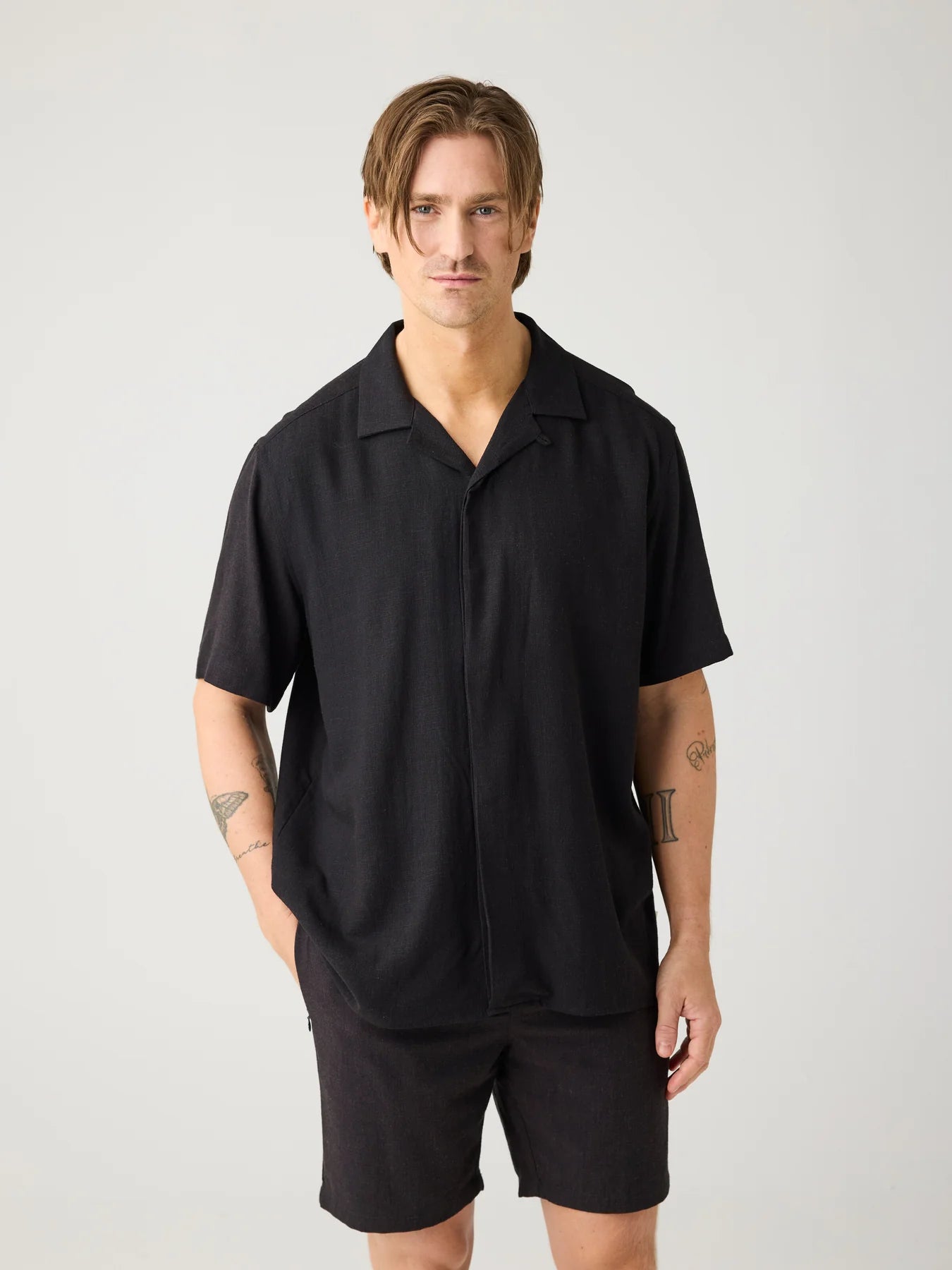 Knowledge Cotton Apparel Skjorta Linen-Mix