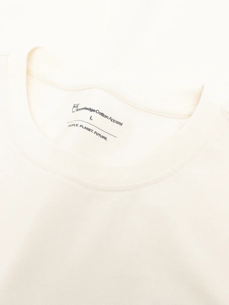 Knowledge Cotton Apparel T-shirt Chest Embroidery