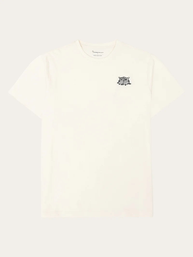 Knowledge Cotton Apparel T-shirt Chest Embroidery