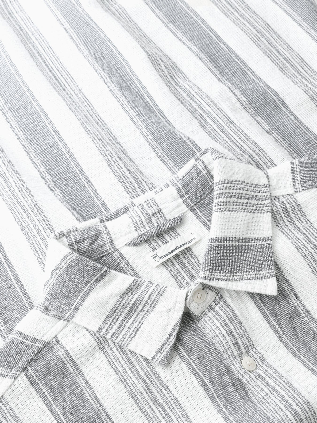 Knowledge Cotton Apparel Skjorta Organic Cotton Striped