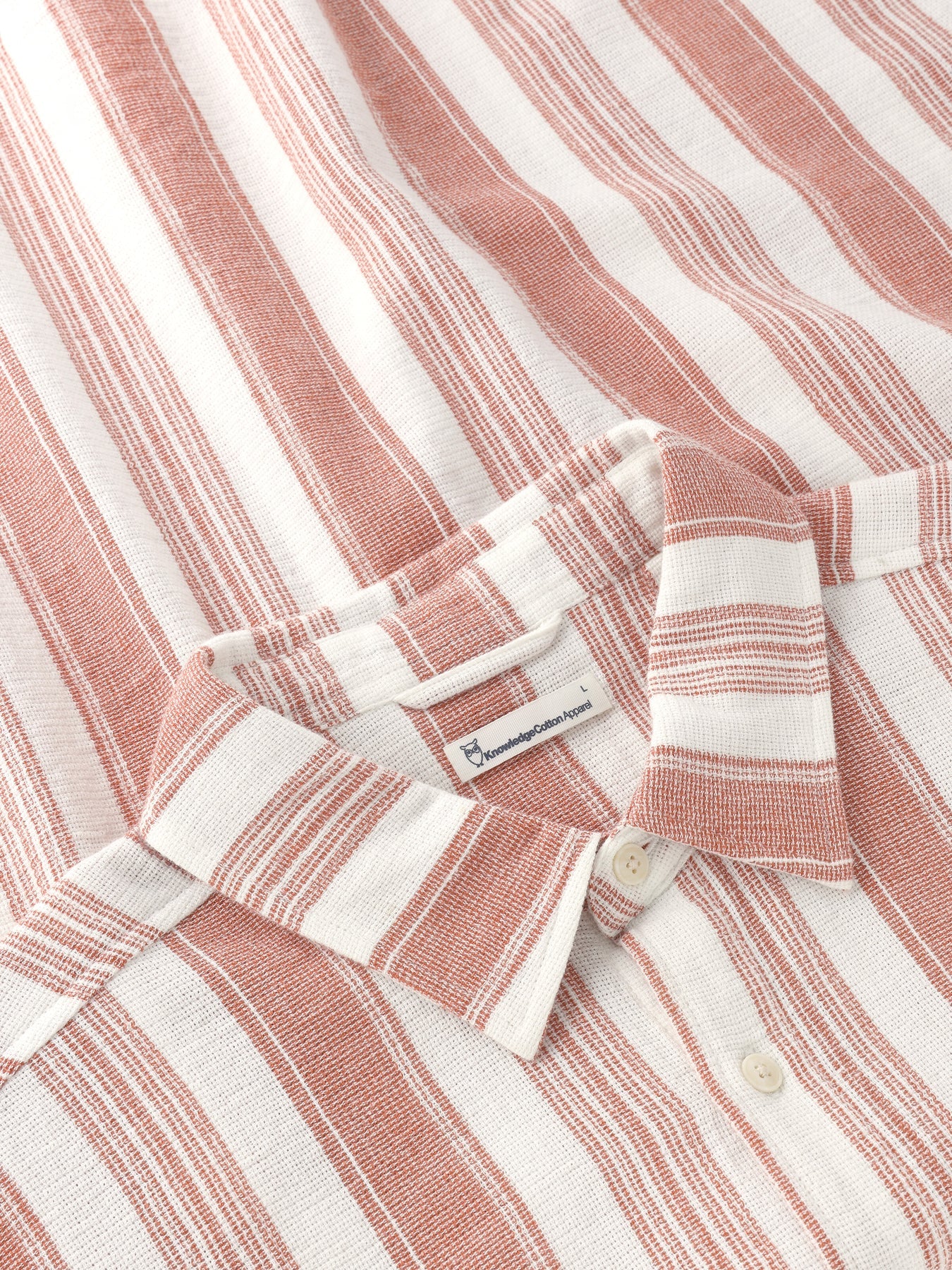 Knowledge Cotton Apparel Skjorta Organic Cotton Striped
