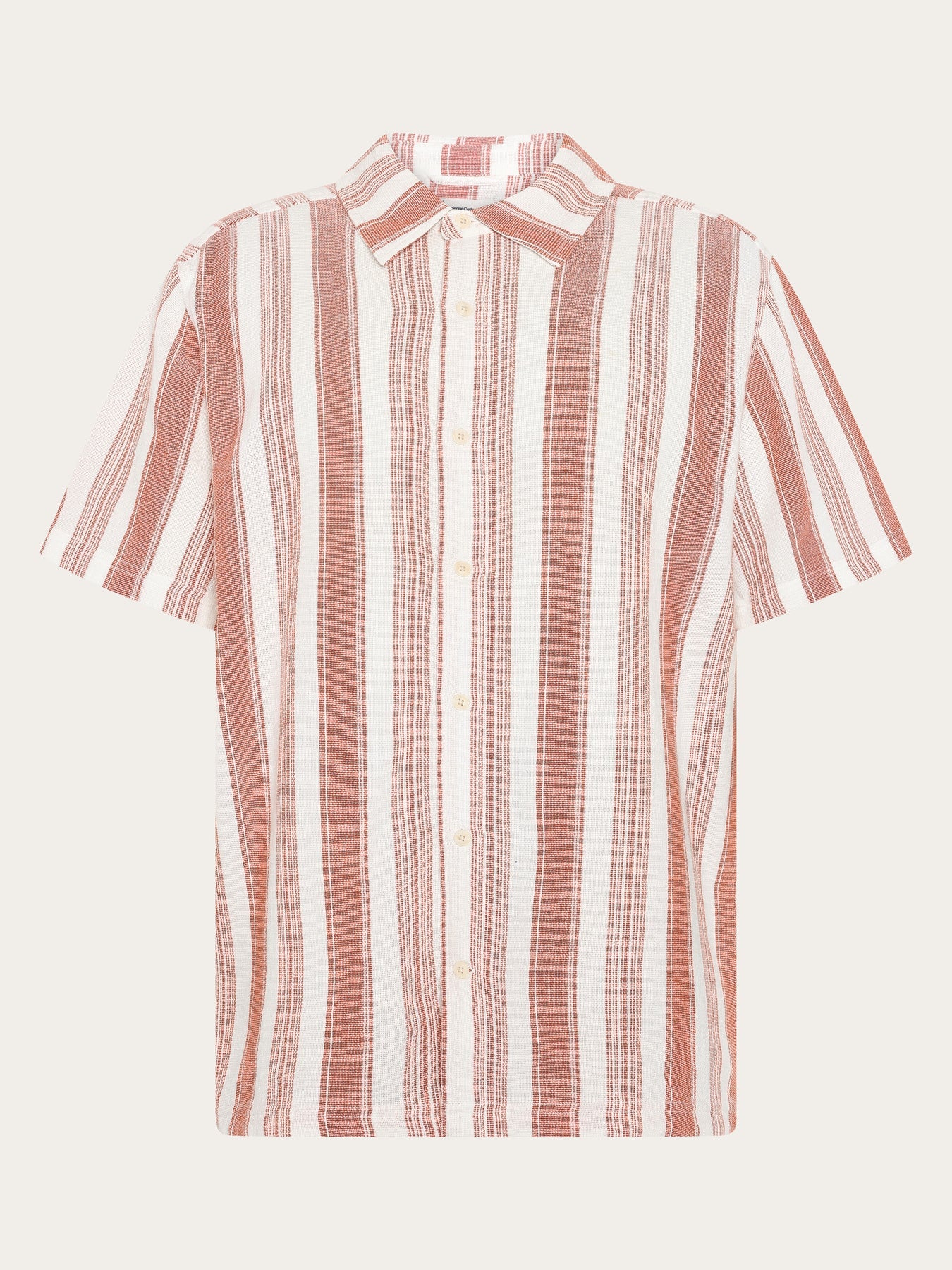 Knowledge Cotton Apparel Skjorta Organic Cotton Striped